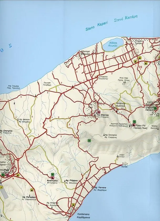 Bild: 9783850845854 | Kos 1 : 50 000 | Mit touristischen Informationen, Autofähren, Marinas