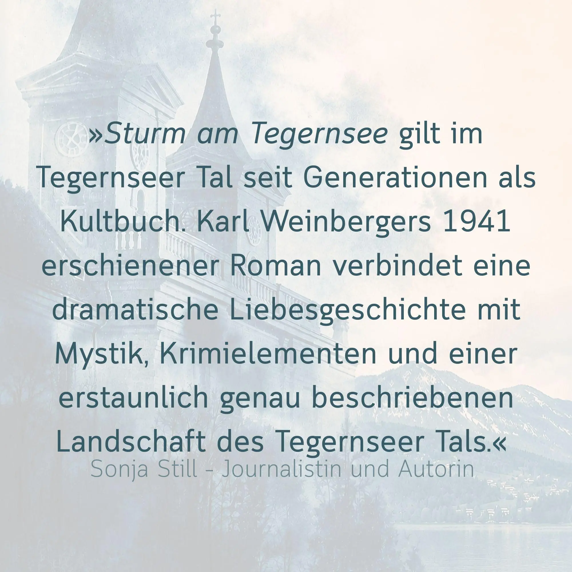 Bild: 9783962335854 | Sturm am Tegernsee | Ein historischer Roman | Karl Weinberger | Buch