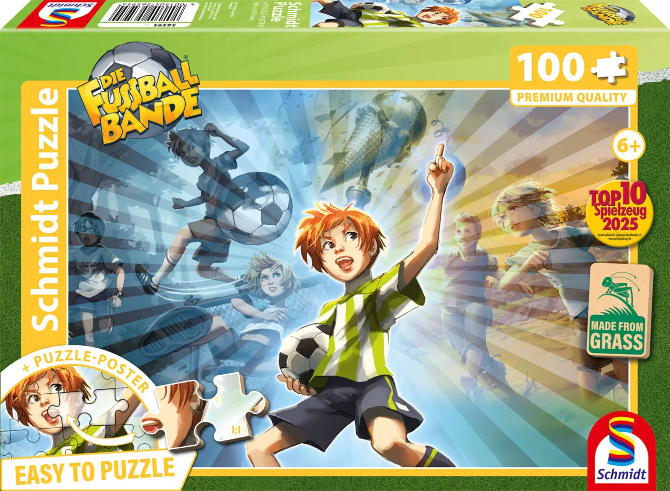 Cover: 4001504565954 | Die Fussballbande, Kampfgeist, 100 Teile | Spiel | Schachtel | 56595