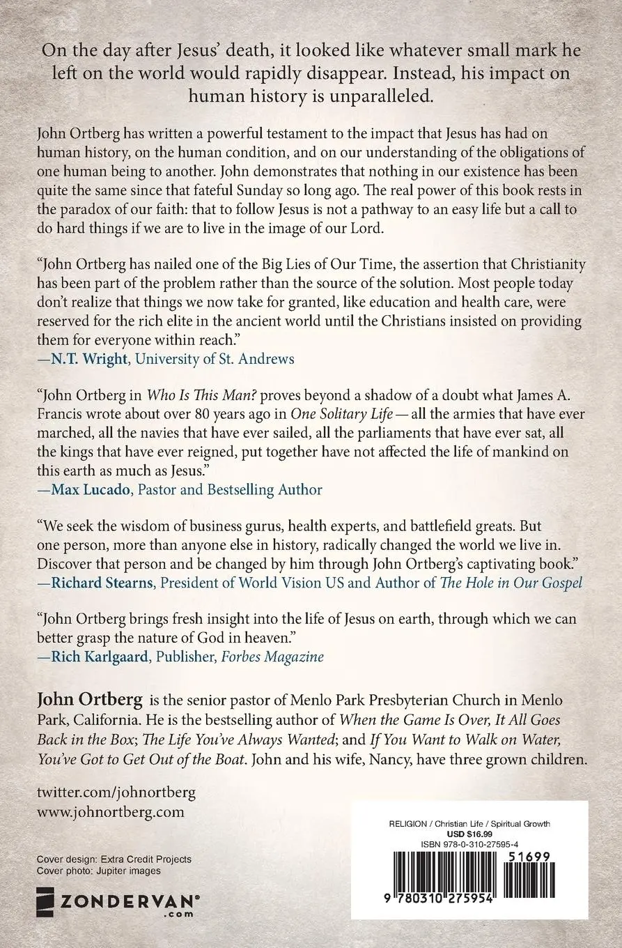 Rückseite: 9780310275954 | Who Is This Man? | The Unpredictable Impact of the Inescapable Jesus