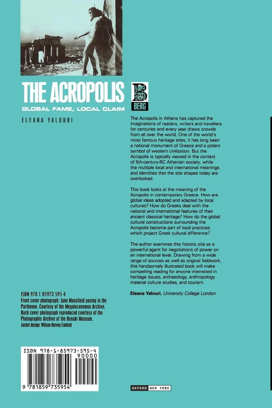 Rückseite: 9781859735954 | The Acropolis | Global Fame, Local Claim | Eleana Yalouri | Buch