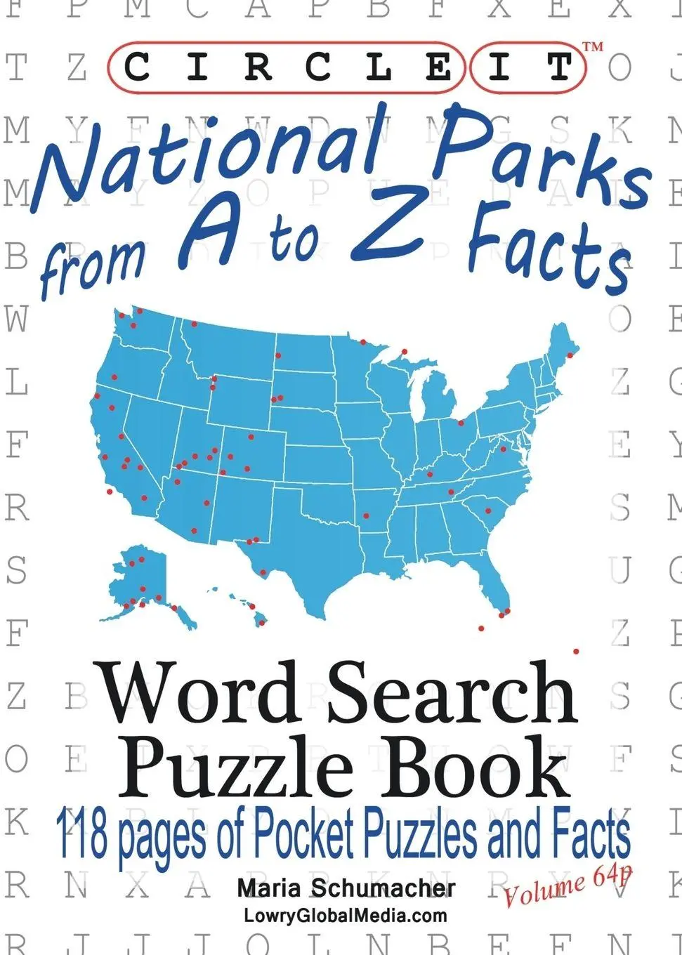 Cover: 9781938625954 | Circle It, National Parks from A to Z Facts, Pocket Size, Word...