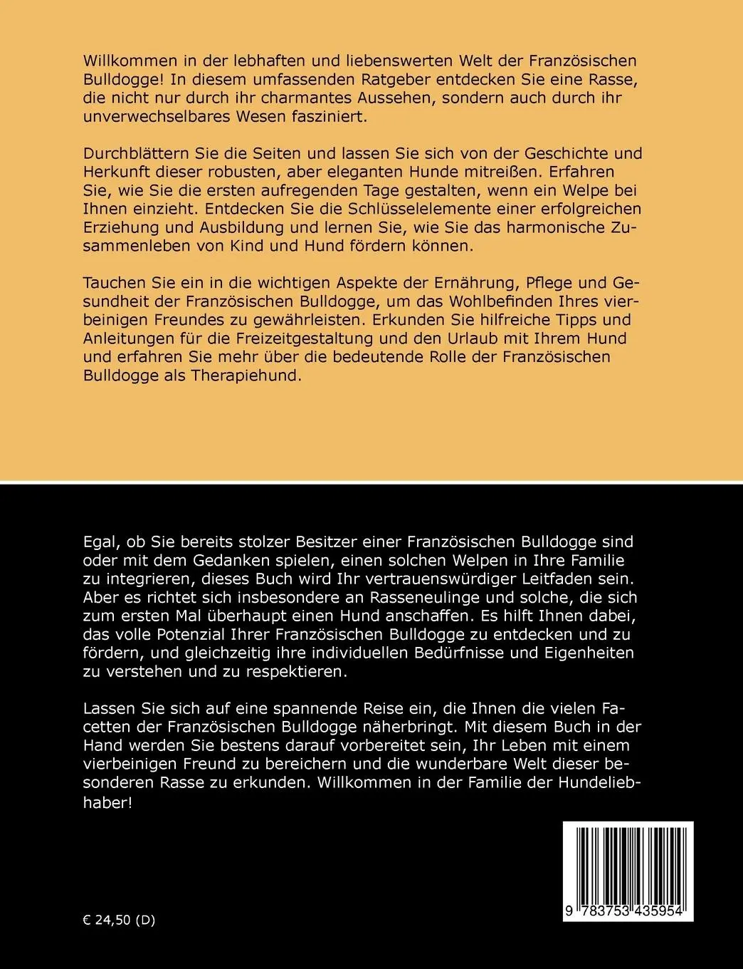 Rückseite: 9783753435954 | Traumrasse: Französische Bulldogge | Melanie Wessels | Taschenbuch