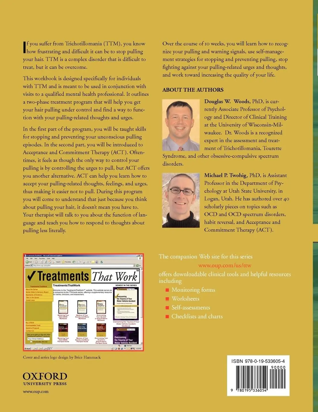 Rückseite: 9780195336054 | Trichotillomania | An ACT-Enhanced Behavior Therapy Approach Workbook