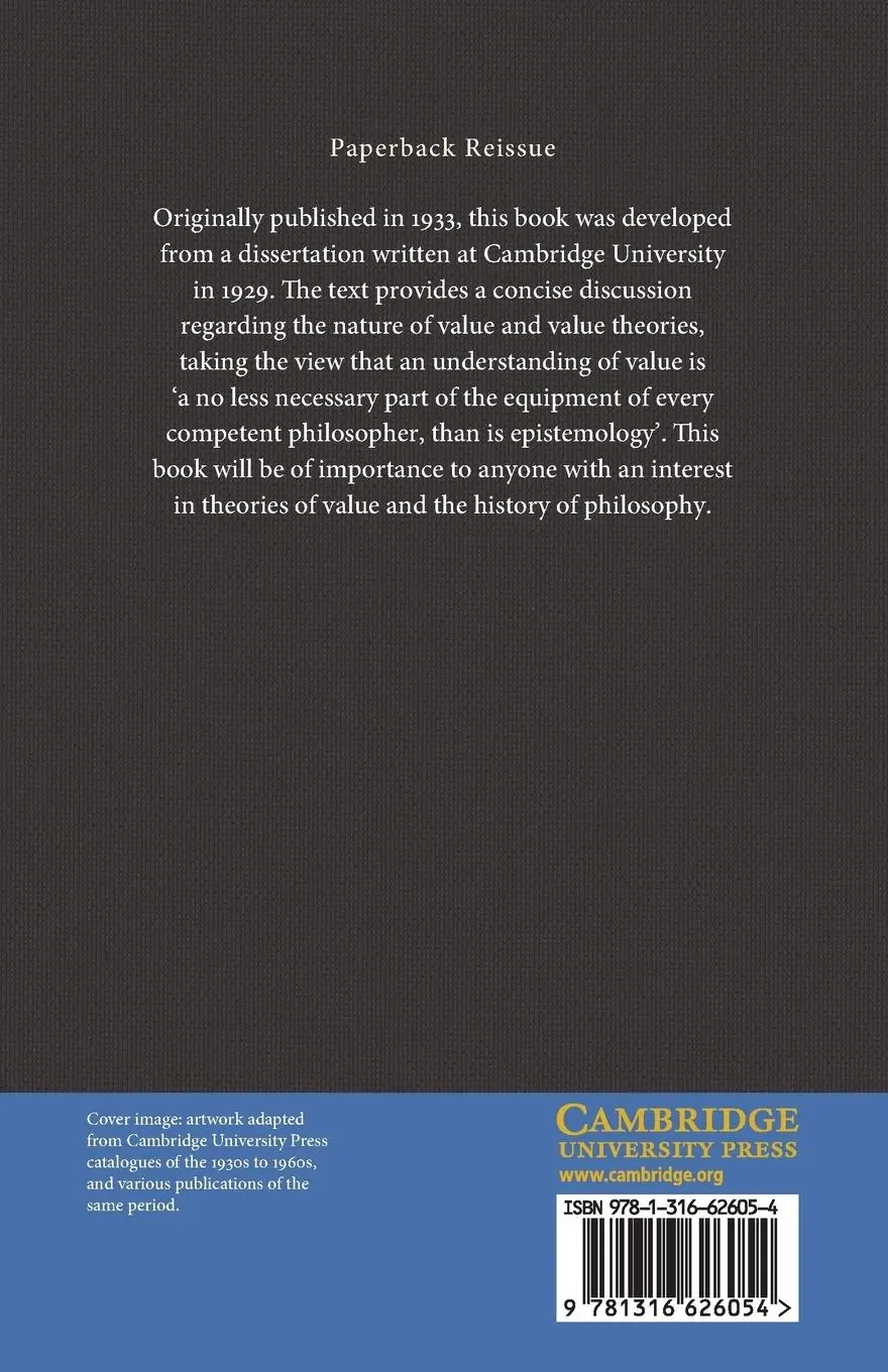 Rückseite: 9781316626054 | Foundations of The Philosophy of Value | H. Osborne | Taschenbuch