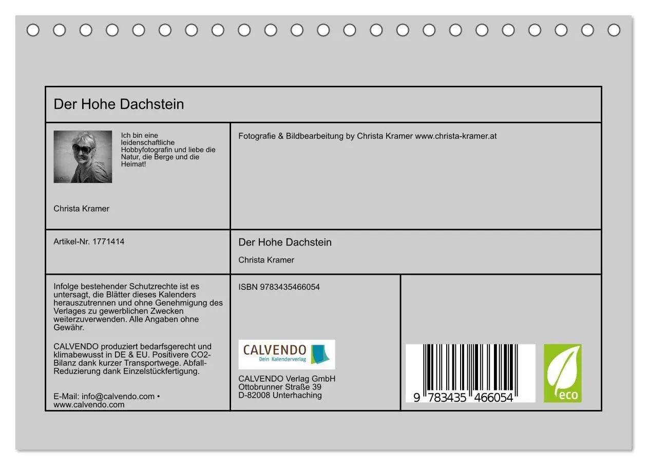 Bild: 9783435466054 | Der Hohe Dachstein (Tischkalender 2025 DIN A5 quer), CALVENDO...