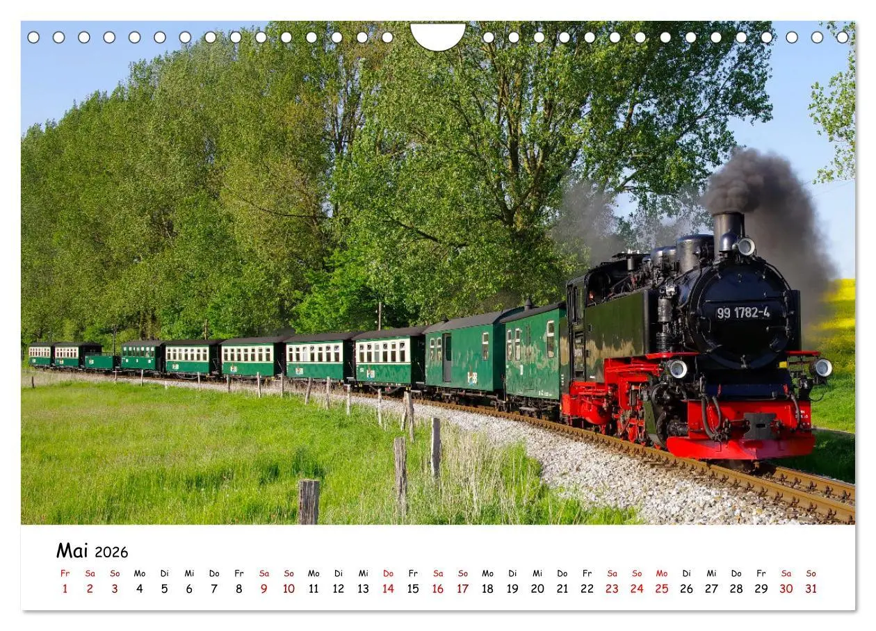 Bild: 9783457556054 | Rügens "rasender Roland" (Wandkalender 2026 DIN A4 quer), CALVENDO...