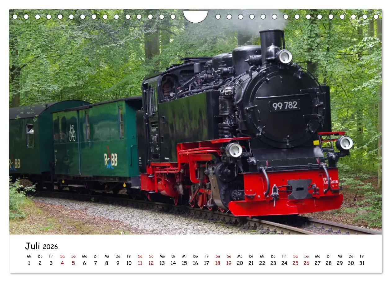 Bild: 9783457556054 | Rügens "rasender Roland" (Wandkalender 2026 DIN A4 quer), CALVENDO...