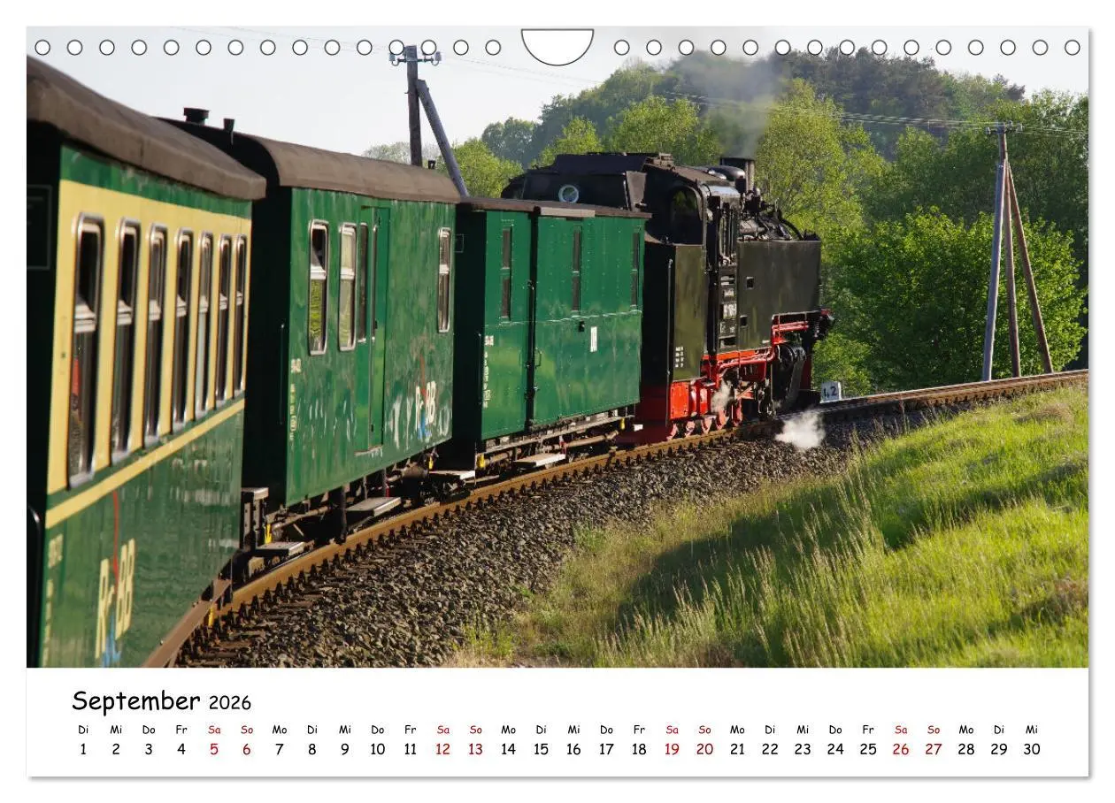Bild: 9783457556054 | Rügens "rasender Roland" (Wandkalender 2026 DIN A4 quer), CALVENDO...