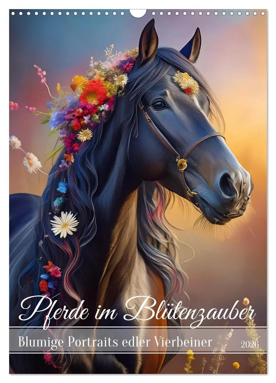 Cover: 9783516266054 | Pferde im Blütenzauber - Blumige Portraits edler Vierbeiner...