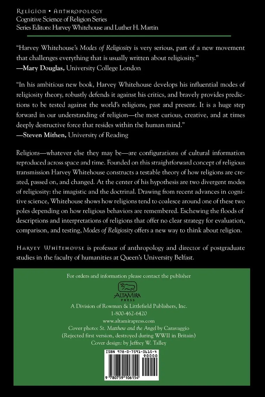 Rückseite: 9780759106154 | Modes of Religiosity | A Cognitive Theory of Religious Transmission