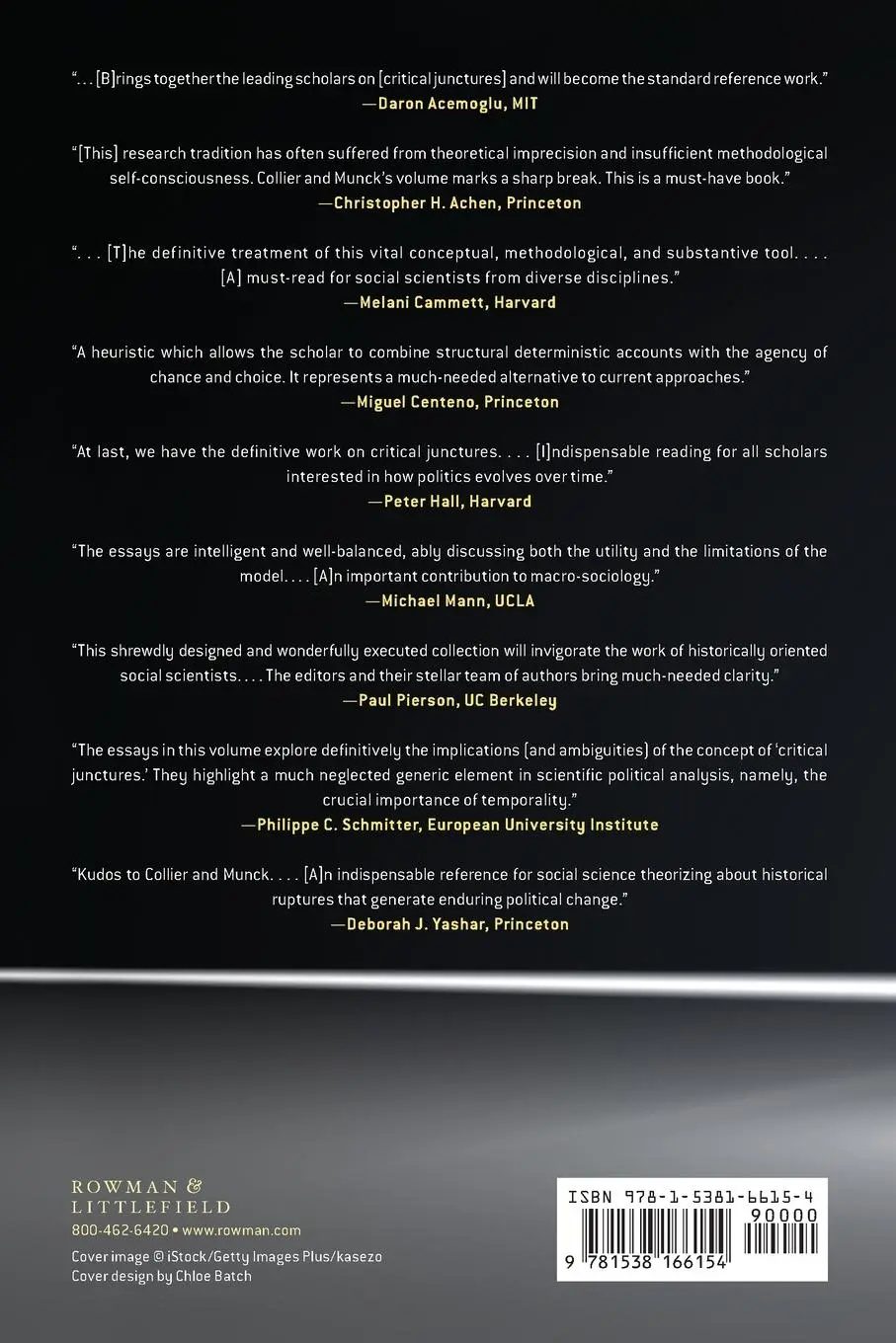 Rückseite: 9781538166154 | Critical Junctures and Historical Legacies | David Collier (u. a.)