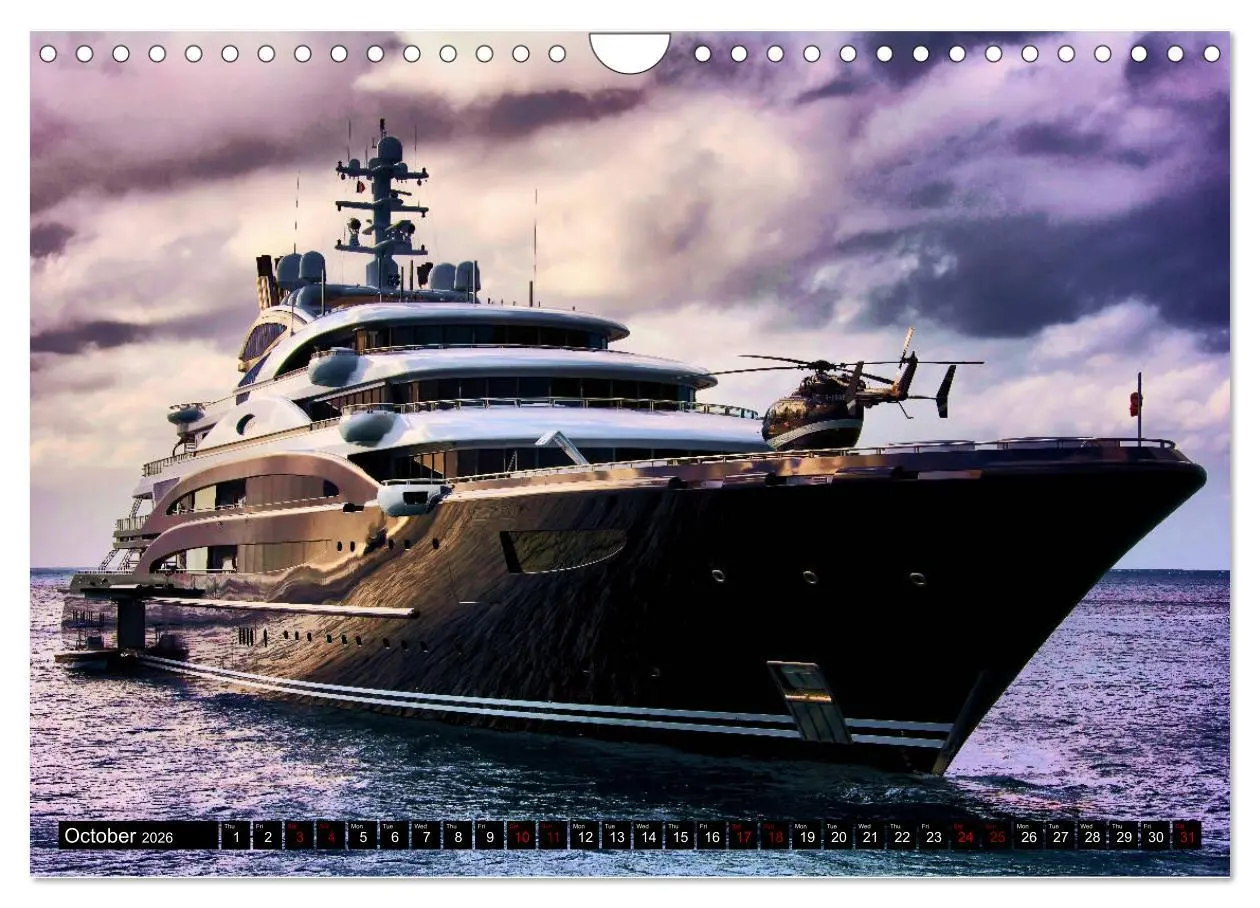 Bild: 9783516566154 | SUPERYACHTS (Wall Calendar 2026 DIN A4 landscape), CALVENDO 12...