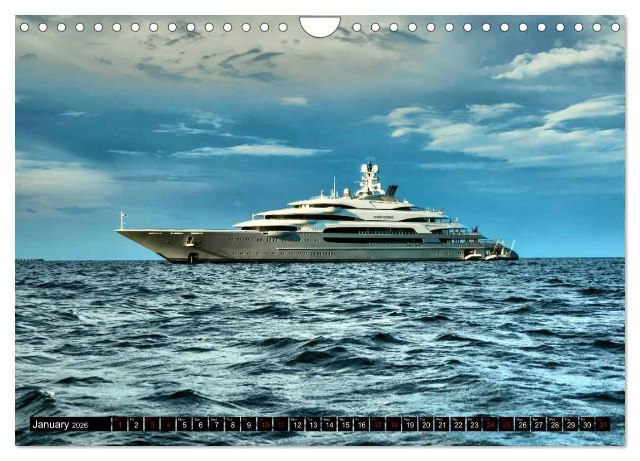 Bild: 9783516566154 | SUPERYACHTS (Wall Calendar 2026 DIN A4 landscape), CALVENDO 12...
