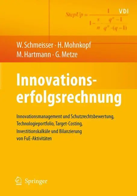 Cover: 9783540776154 | Innovationserfolgsrechnung | Wilhelm Schmeisser (u. a.) | Buch | xix