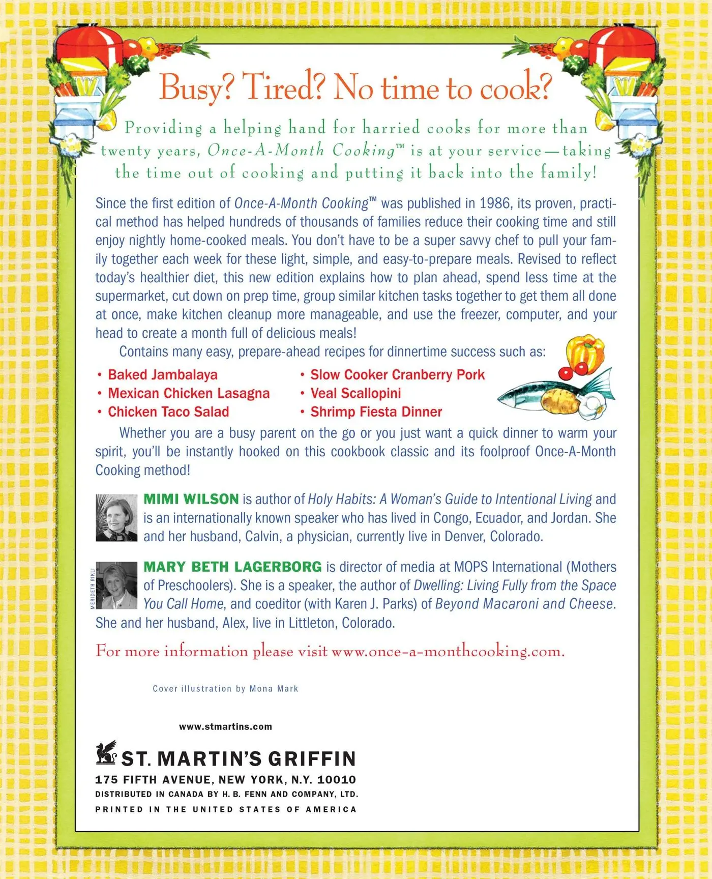 Rückseite: 9780312366254 | Once-a-Month Cooking | Revised and Expanded | Mary-Beth Lagerborg
