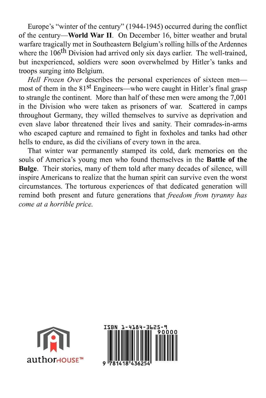 Rückseite: 9781418436254 | Hell Frozen Over | The Battle of the Bulge | Marilyn Estes Quigley