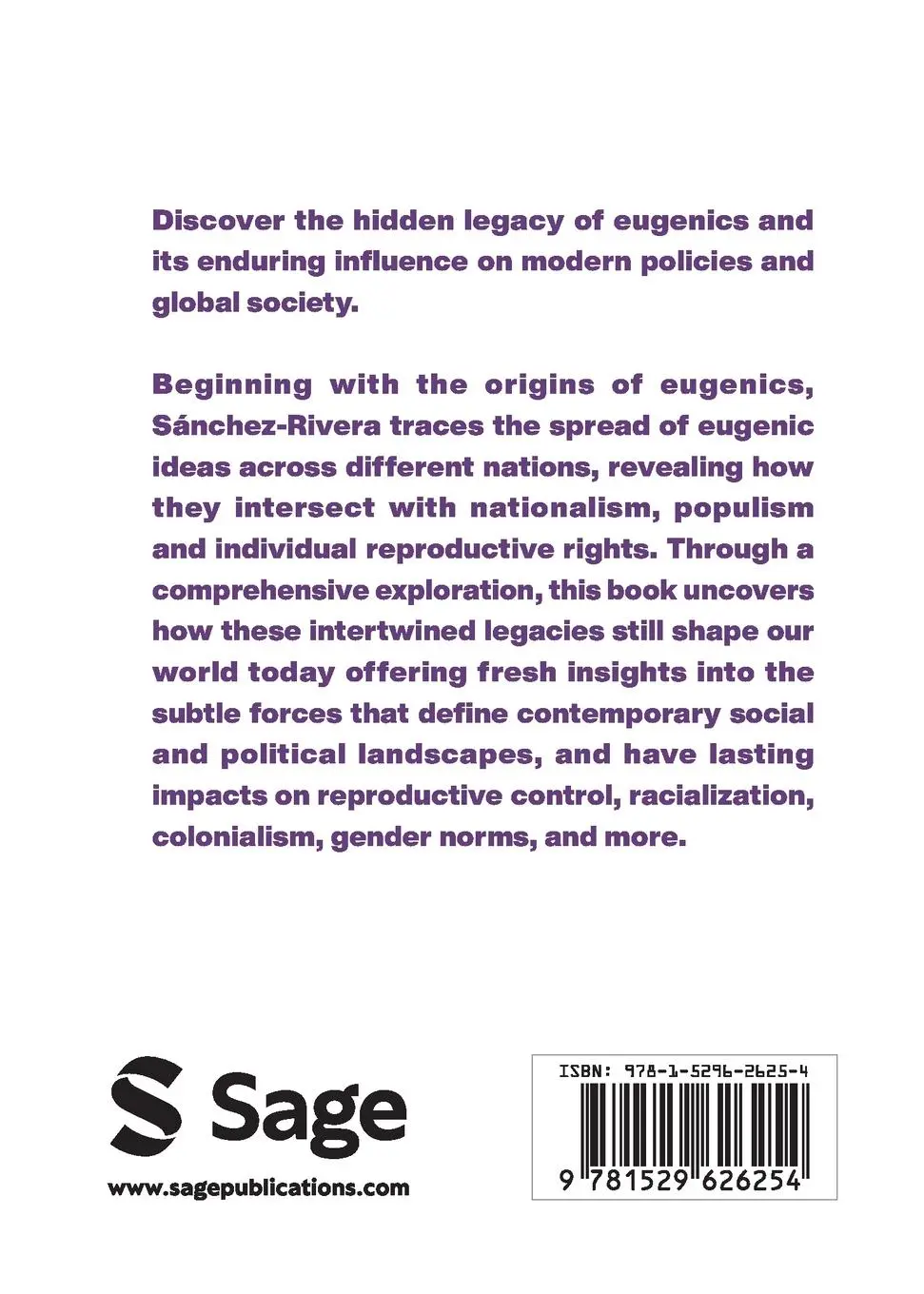 Rückseite: 9781529626254 | Slippery Eugenics | R. Sánchez-Rivera | Taschenbuch | Englisch | 2025