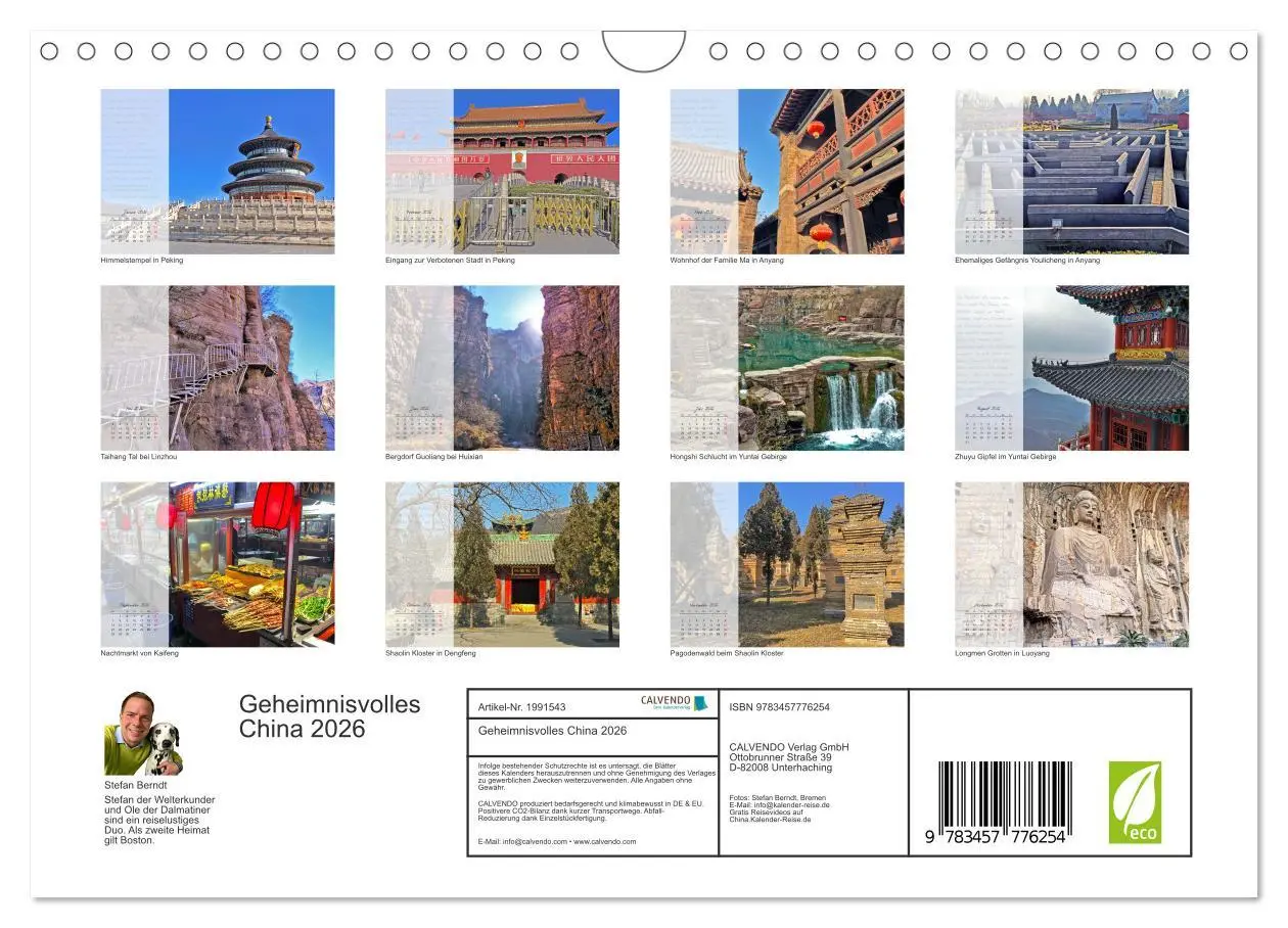 Bild: 9783457776254 | Geheimnisvolles China 2026 (Wandkalender 2026 DIN A4 quer),...