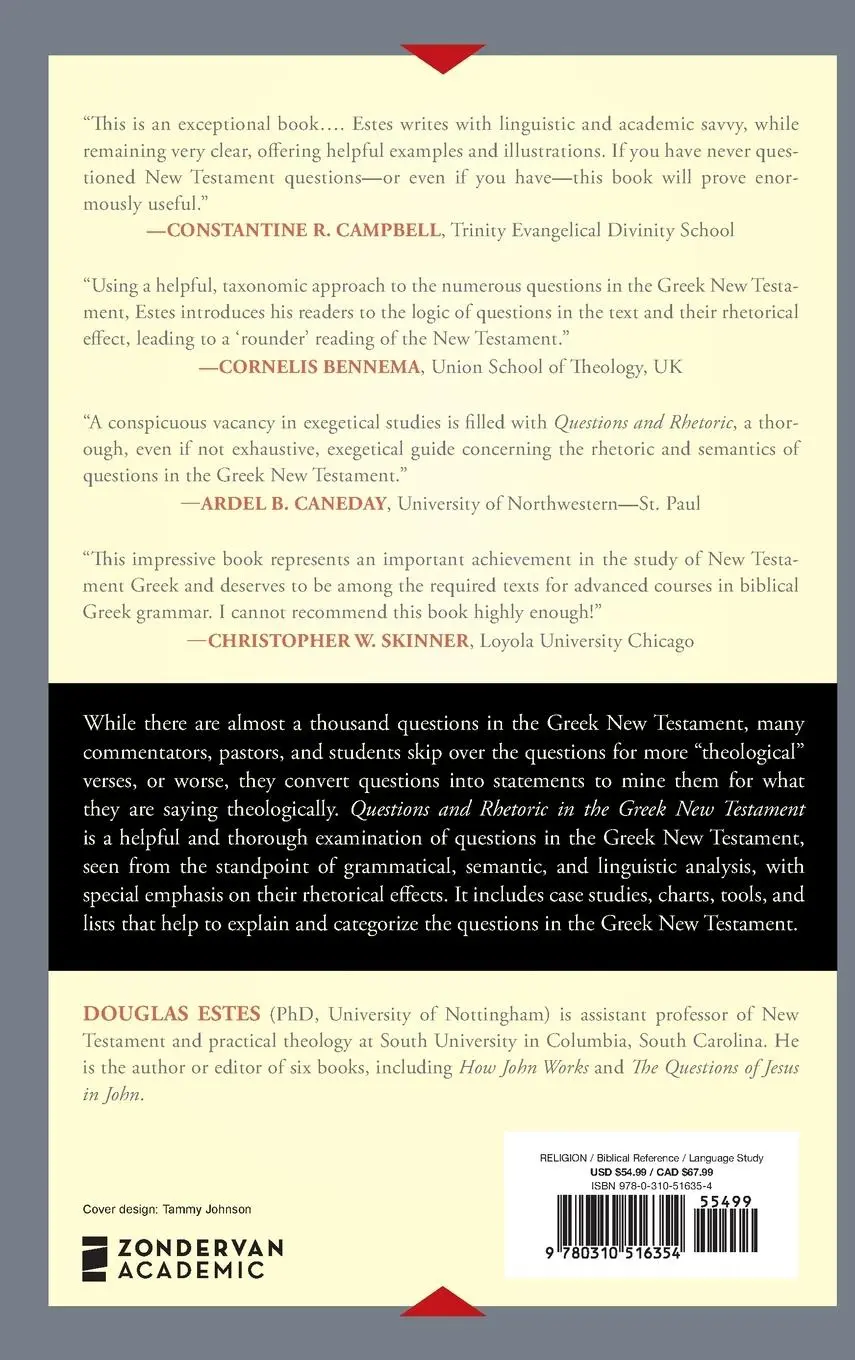 Rückseite: 9780310516354 | Questions and Rhetoric in the Greek New Testament | Douglas Estes