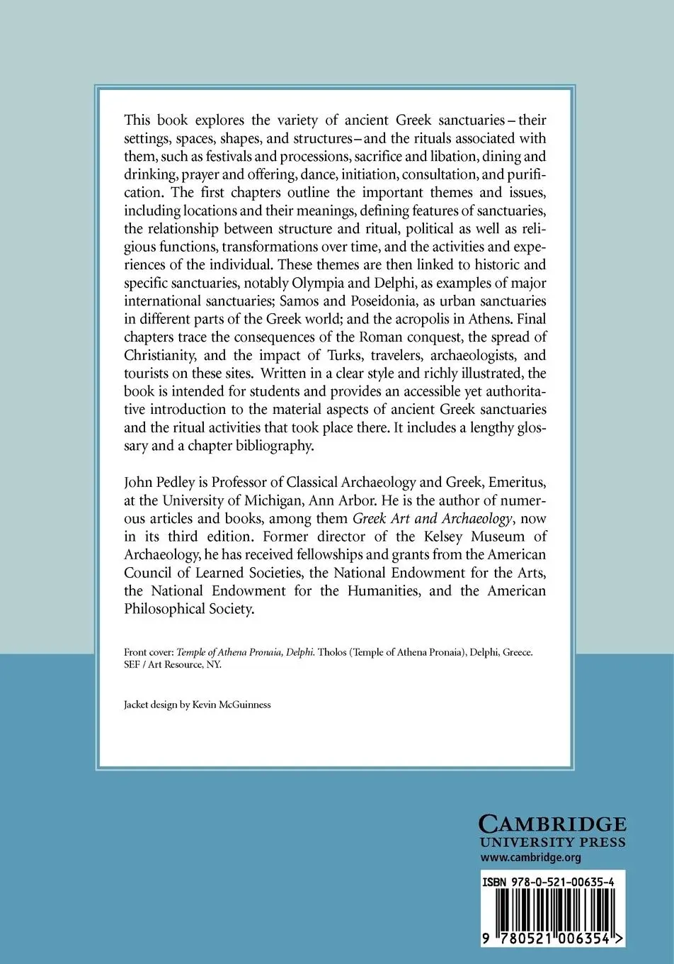 Rückseite: 9780521006354 | Sanctuaries and the Sacred in the Ancient Greek World | John Pedley