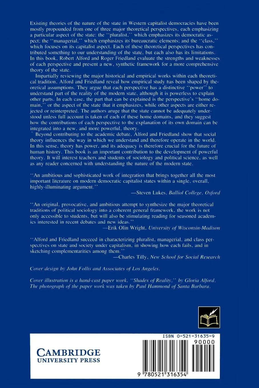 Rückseite: 9780521316354 | Powers of Theory | Capitalism, the State, and Democracy | Taschenbuch