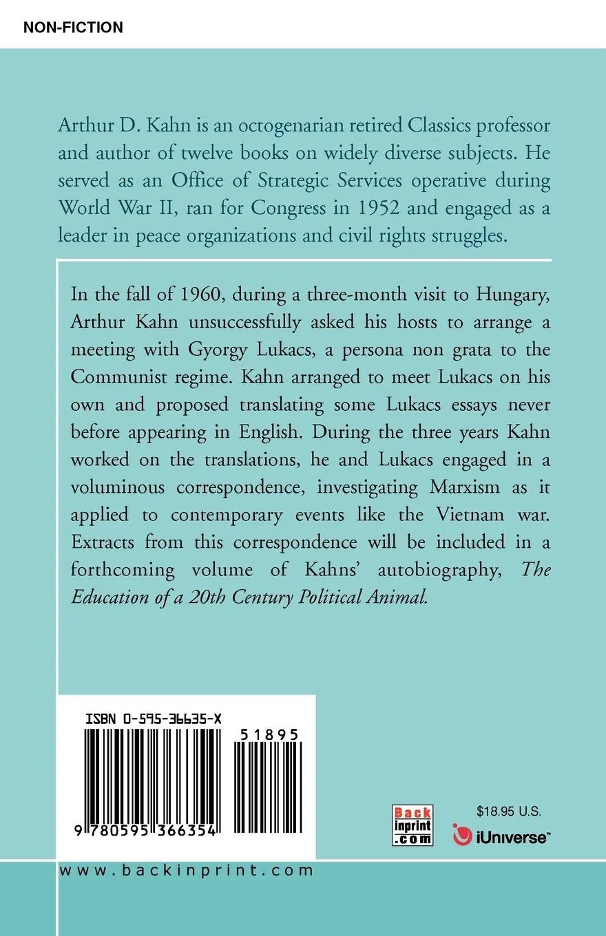 Rückseite: 9780595366354 | Writer and Critic | and Other Essays | Arthur D. Kahn | Taschenbuch