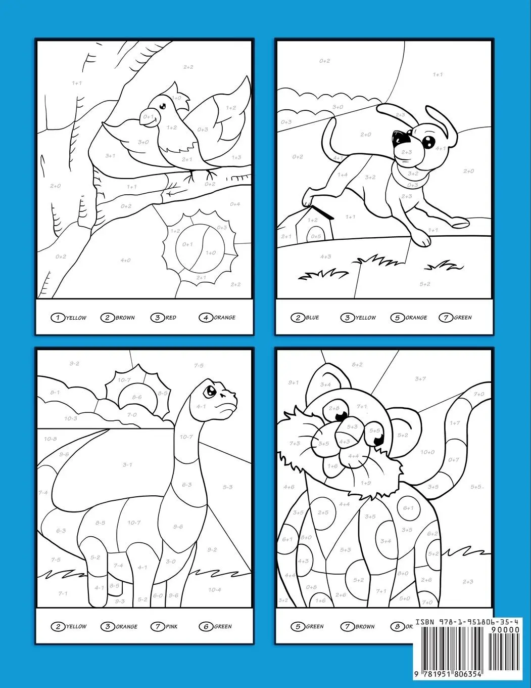 Rückseite: 9781951806354 | Addition &amp; Subtraction Color By Numbers | Coloring Book For Kids