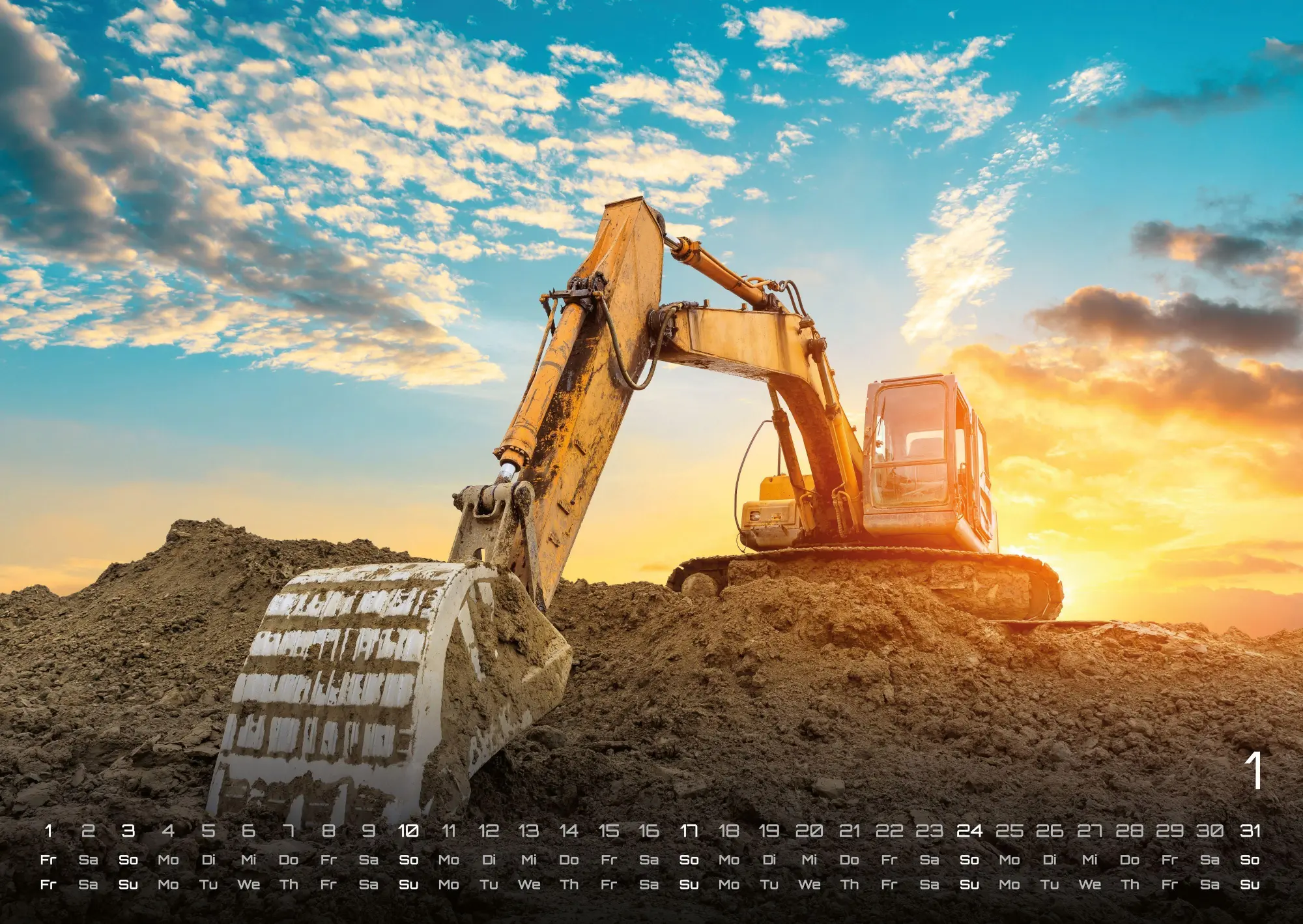Bild: 9783986736354 | Baumaschinen - gigantische Bauhelfer - 2027 - Kalender DIN A2 | de
