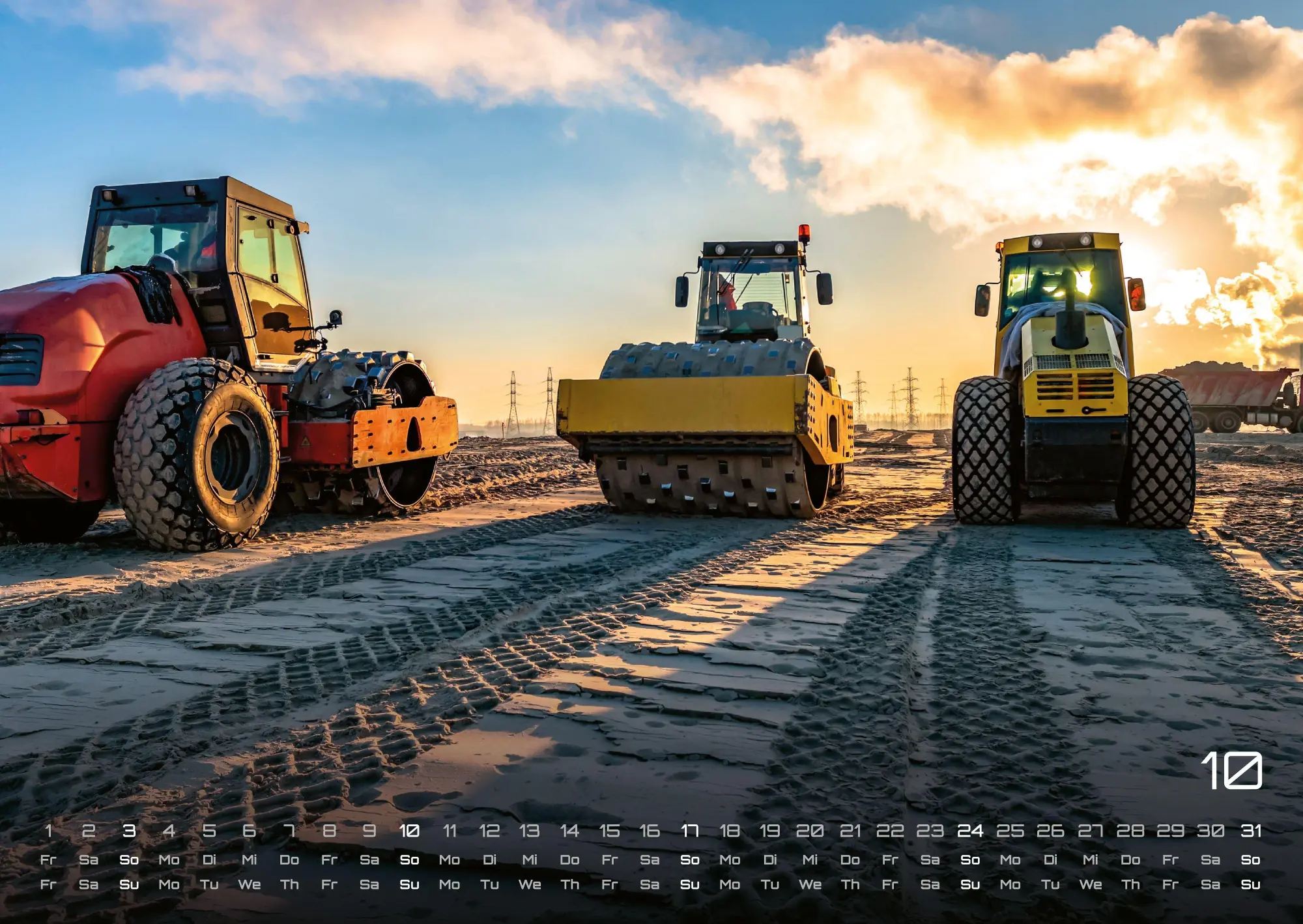 Bild: 9783986736354 | Baumaschinen - gigantische Bauhelfer - 2027 - Kalender DIN A2 | de