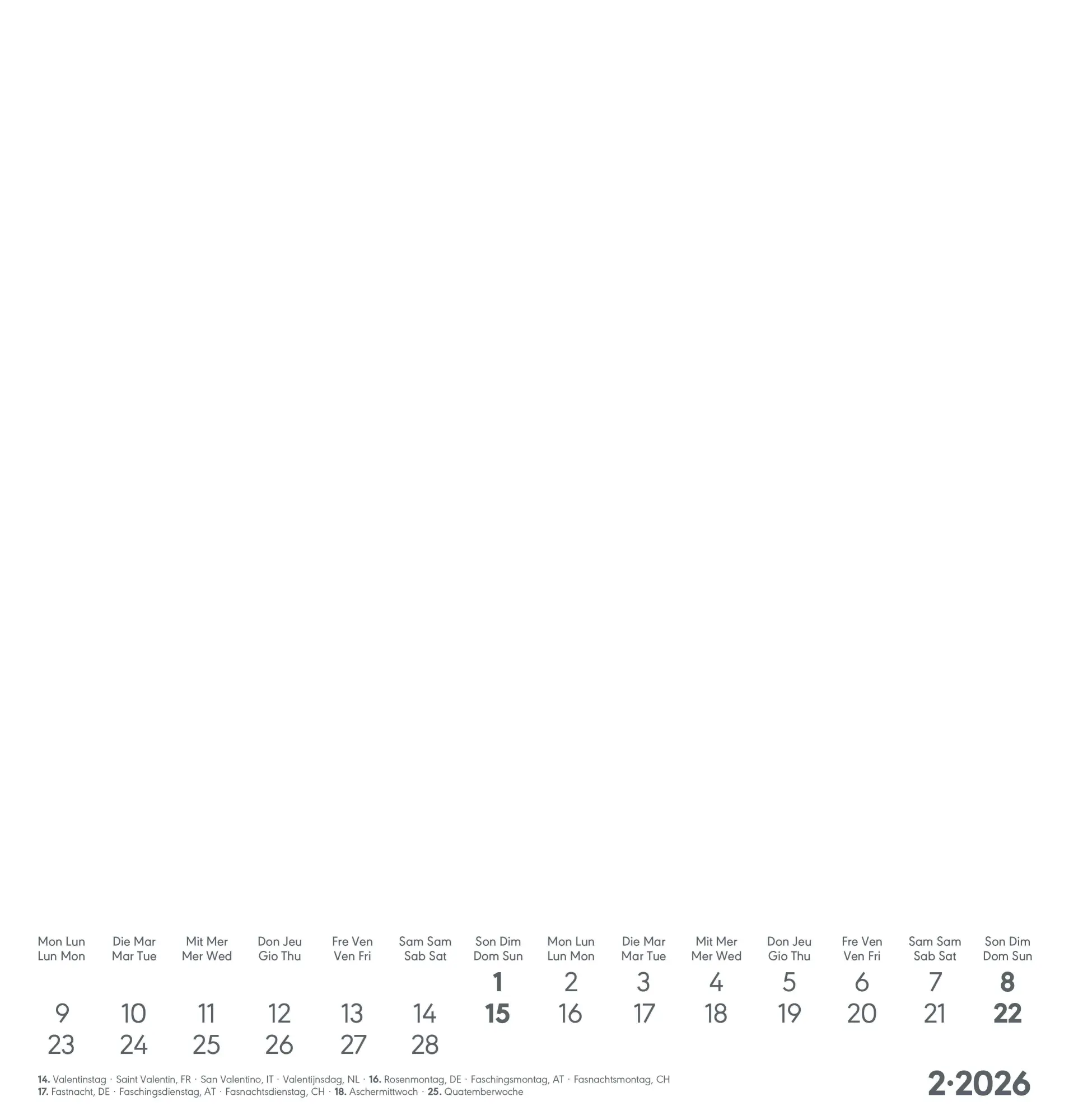 Bild: 4069095006454 | Kreativ-Kalender weiß 2026 - 21x22 cm - Foto, Malen, Basteln -...