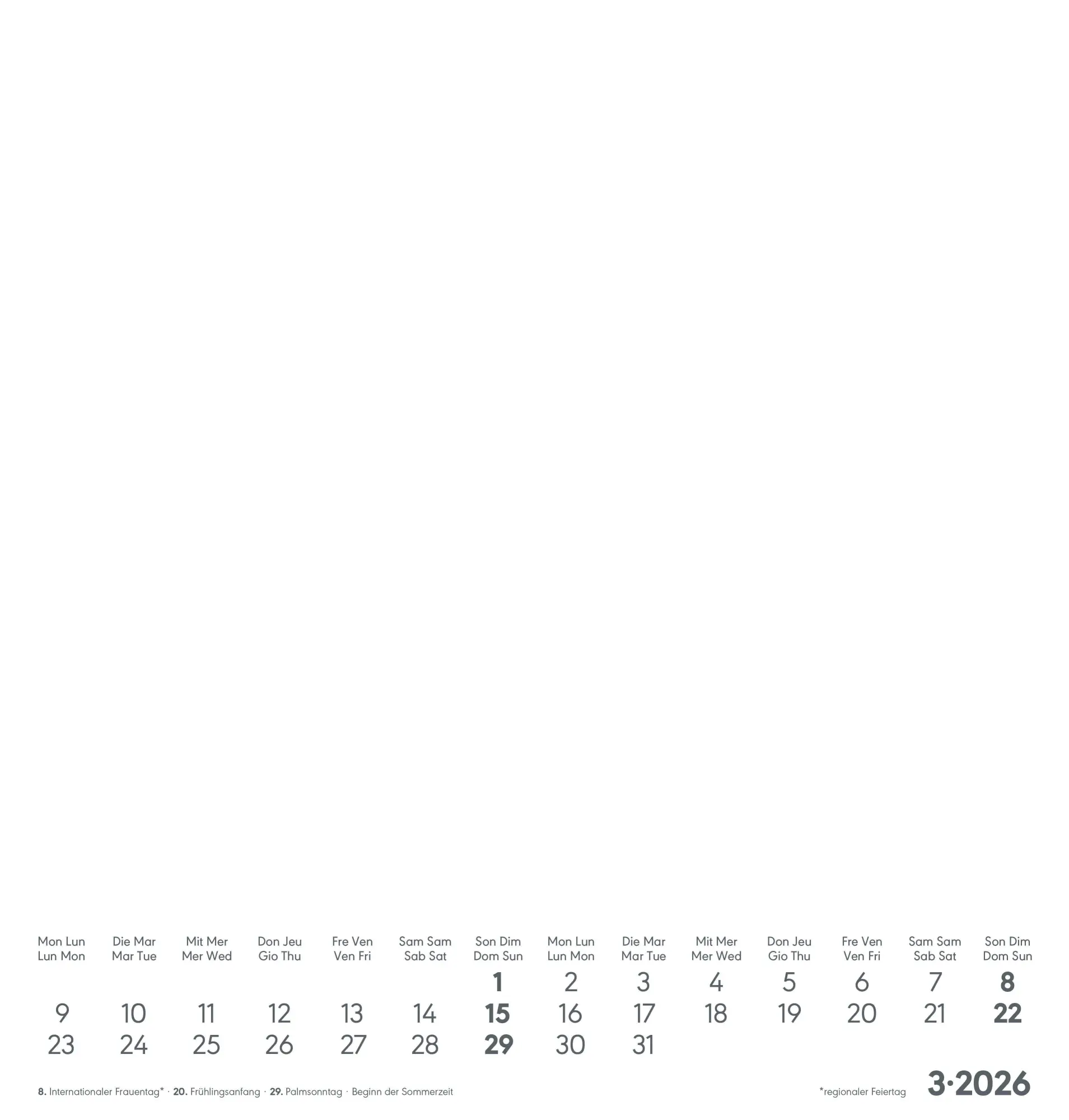 Bild: 4069095006454 | Kreativ-Kalender weiß 2026 - 21x22 cm - Foto, Malen, Basteln -...