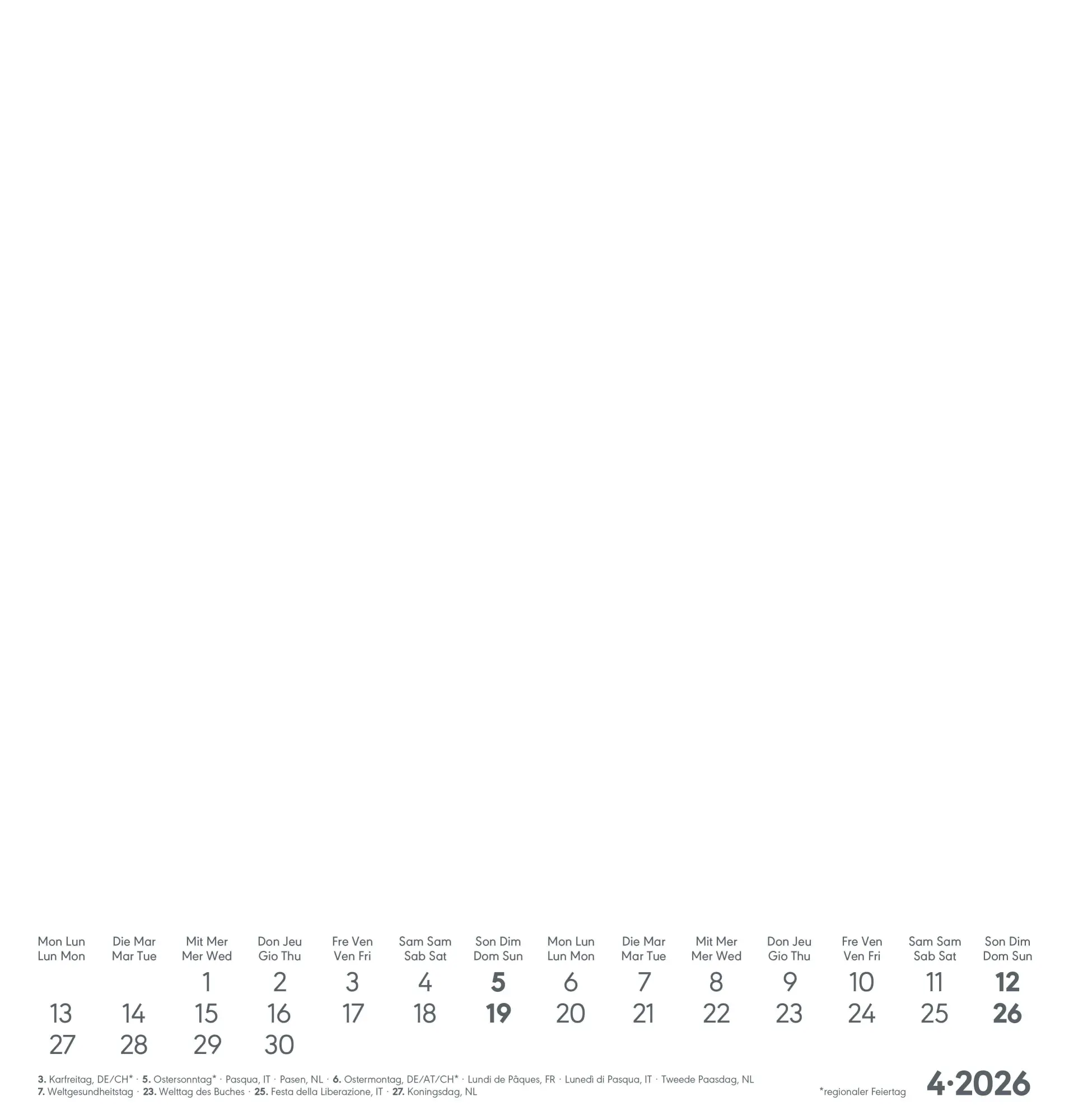 Bild: 4069095006454 | Kreativ-Kalender weiß 2026 - 21x22 cm - Foto, Malen, Basteln -...