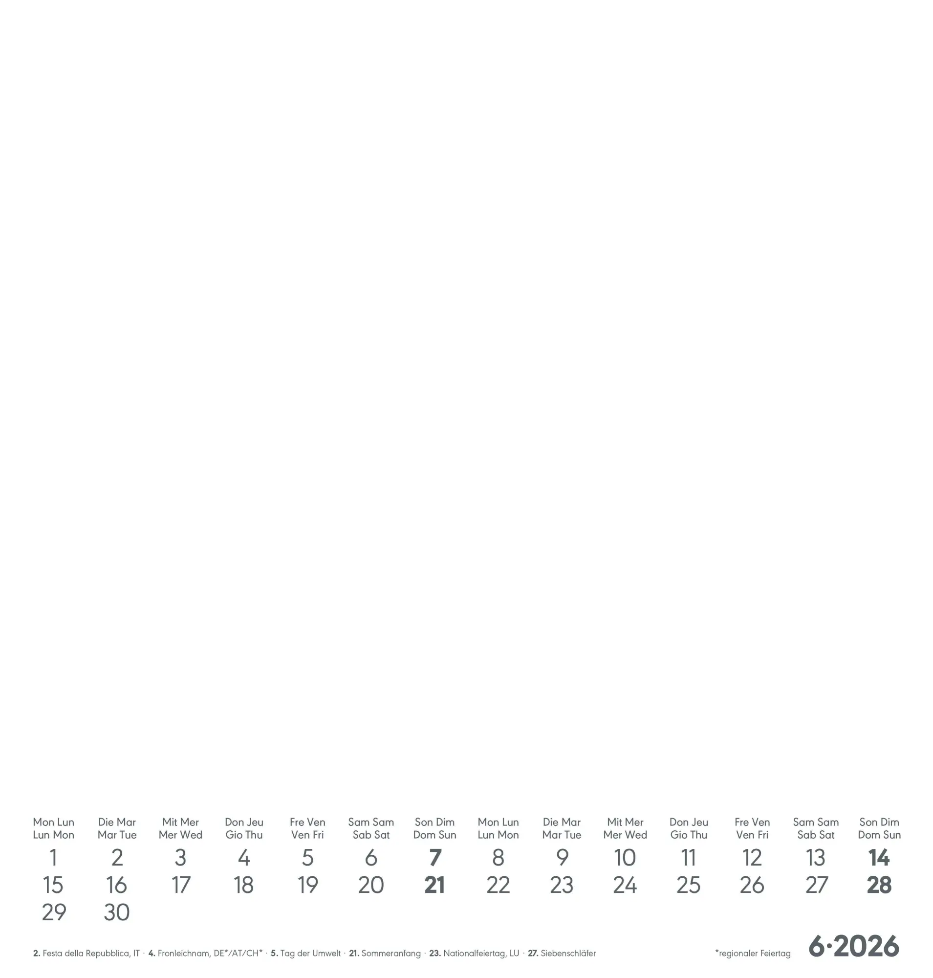 Bild: 4069095006454 | Kreativ-Kalender weiß 2026 - 21x22 cm - Foto, Malen, Basteln -...
