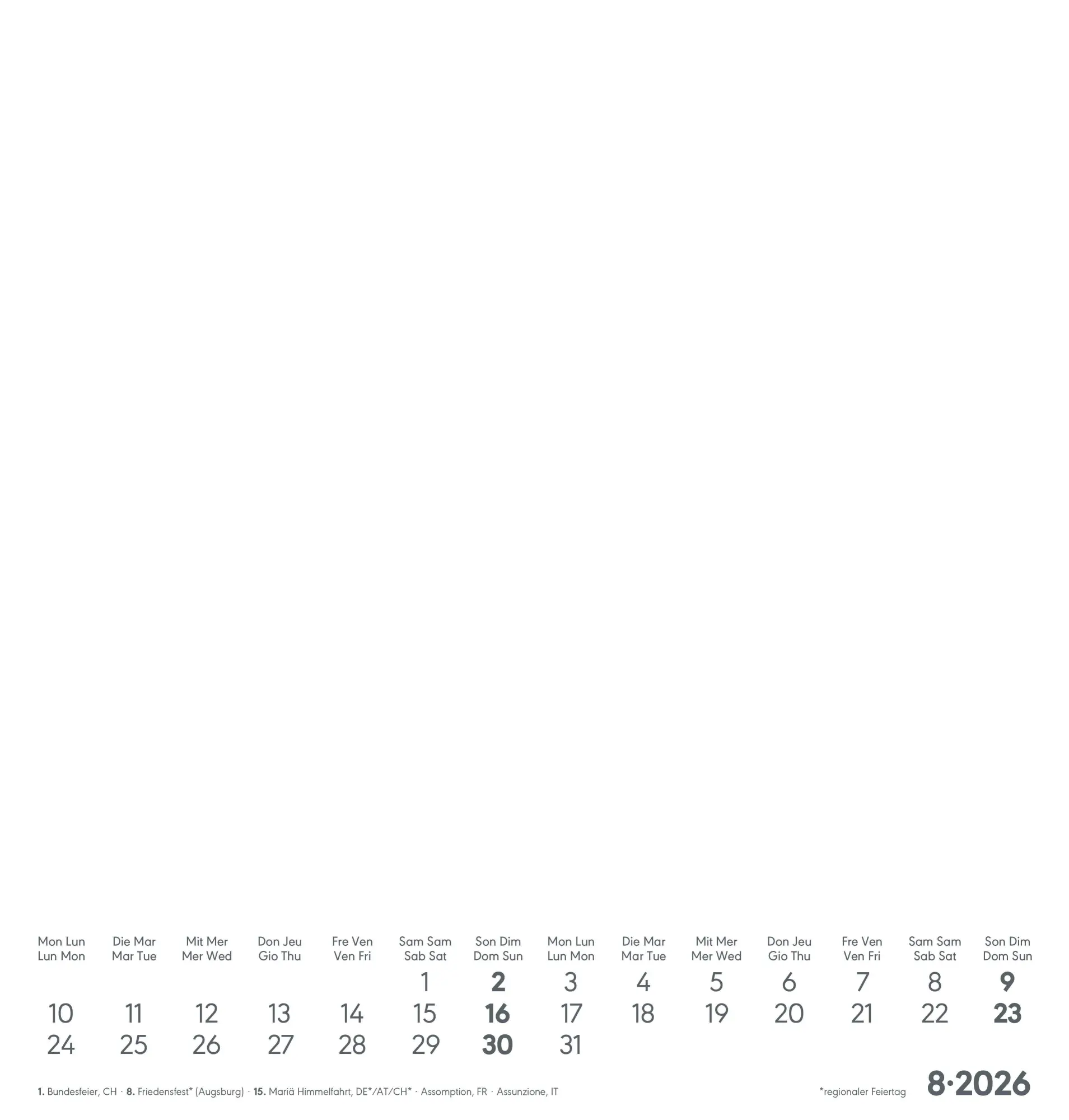 Bild: 4069095006454 | Kreativ-Kalender weiß 2026 - 21x22 cm - Foto, Malen, Basteln -...