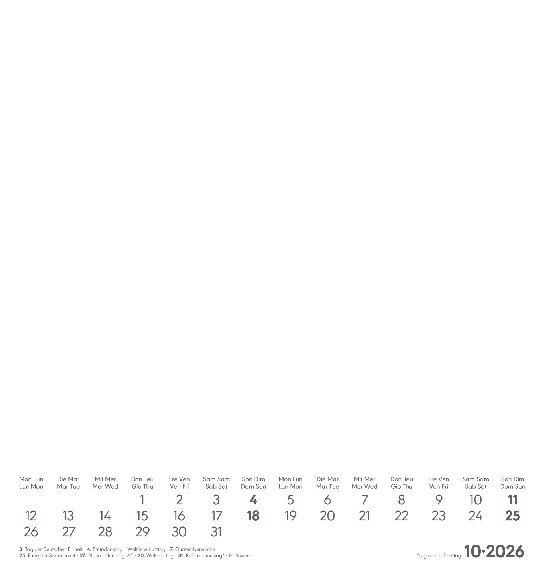 Bild: 4069095006454 | Kreativ-Kalender weiß 2026 - 21x22 cm - Foto, Malen, Basteln -...