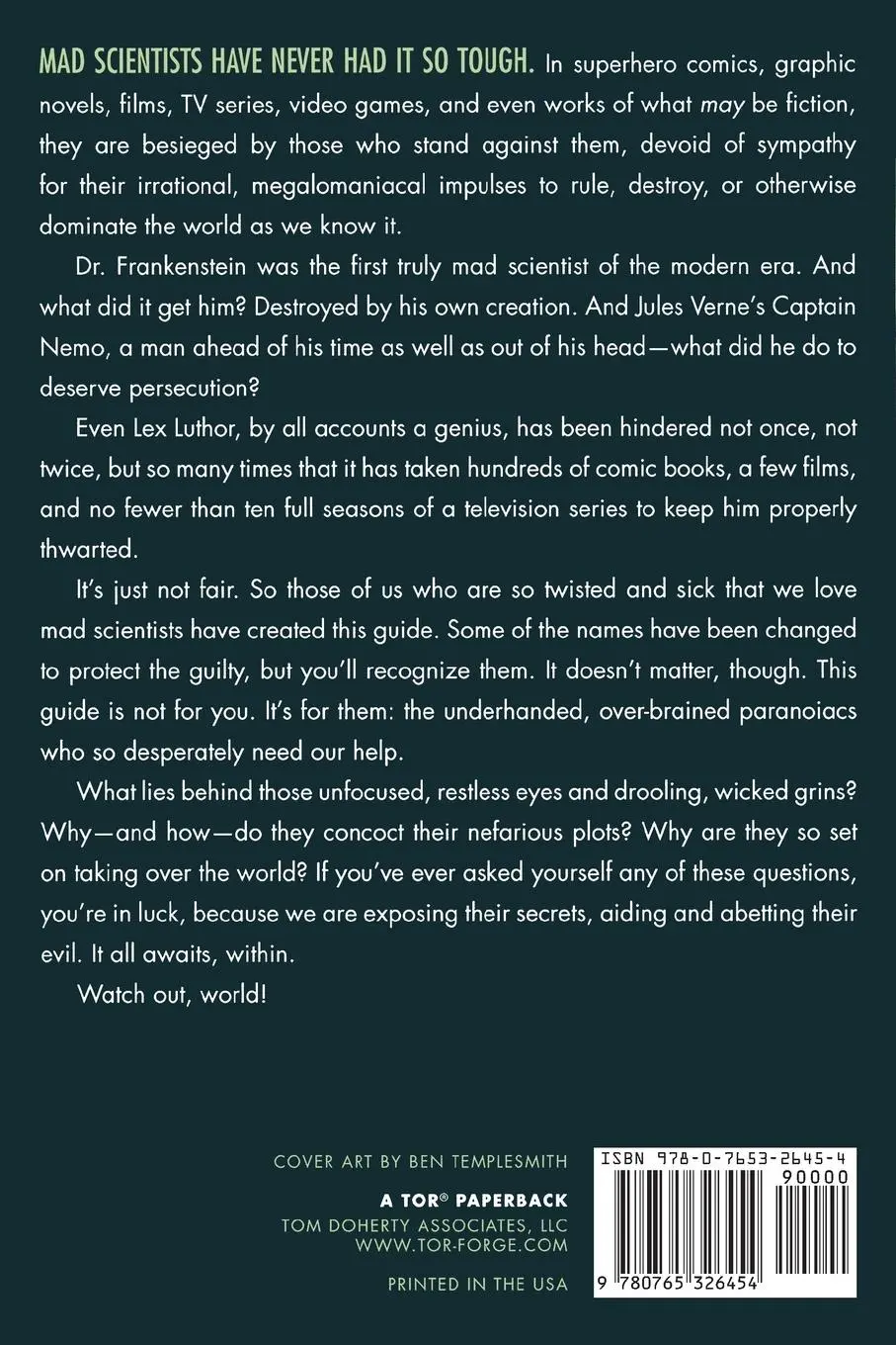 Rückseite: 9780765326454 | MAD SCIENTIST'S GUIDE TO WORLD DOMI | John Joseph Adams | Taschenbuch