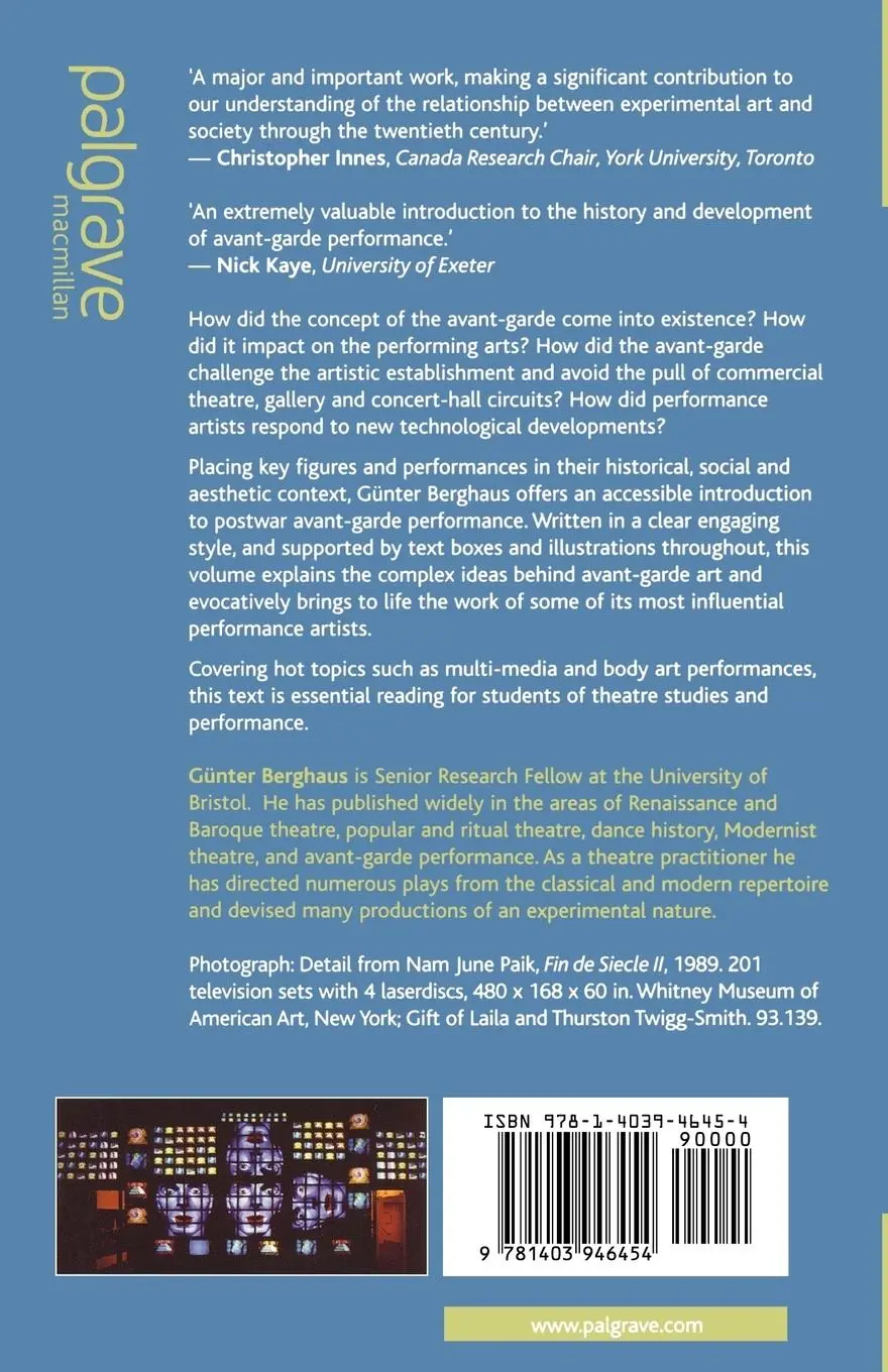 Rückseite: 9781403946454 | Avant-Garde Performance | Live Events and Electronic Technologies