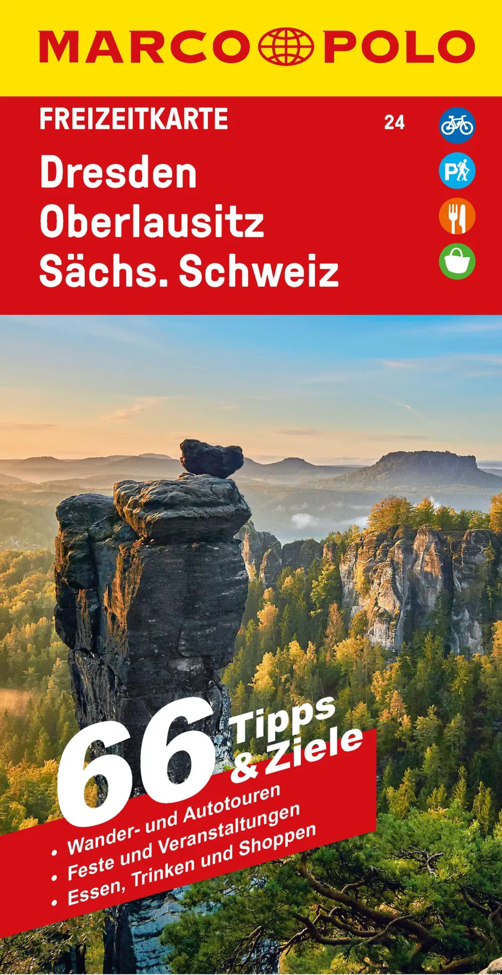 Cover: 9783575016454 | MARCO POLO Freizeitkarte 24 Dresden, Oberlausitz, Sächsische...