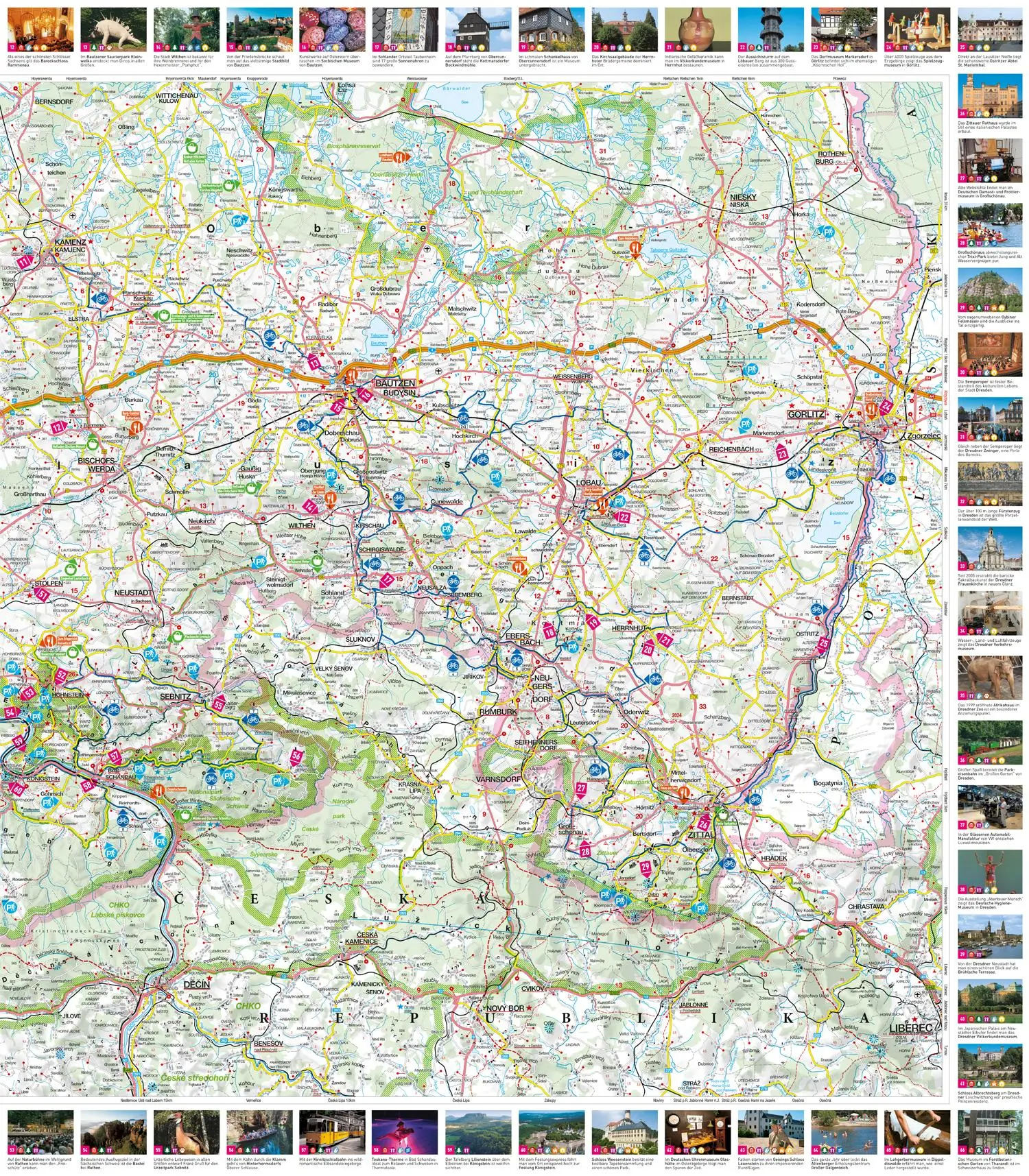 Bild: 9783575016454 | MARCO POLO Freizeitkarte 24 Dresden, Oberlausitz, Sächsische...