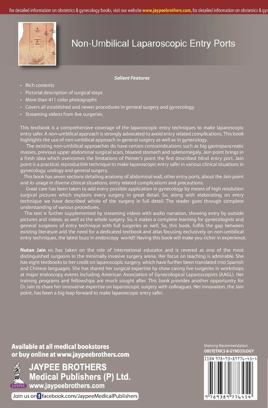 Rückseite: 9789389776454 | Non-Umbilical Laparoscopic Entry Ports | Nutan Jain | Taschenbuch