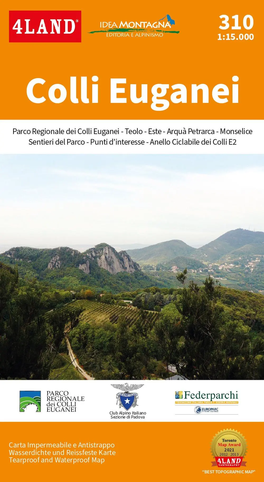 Cover: 9791280496454 | Colli Euganei 1:15000 | (Land-)Karte | 4Land | Deutsch | 2022 | 4Land