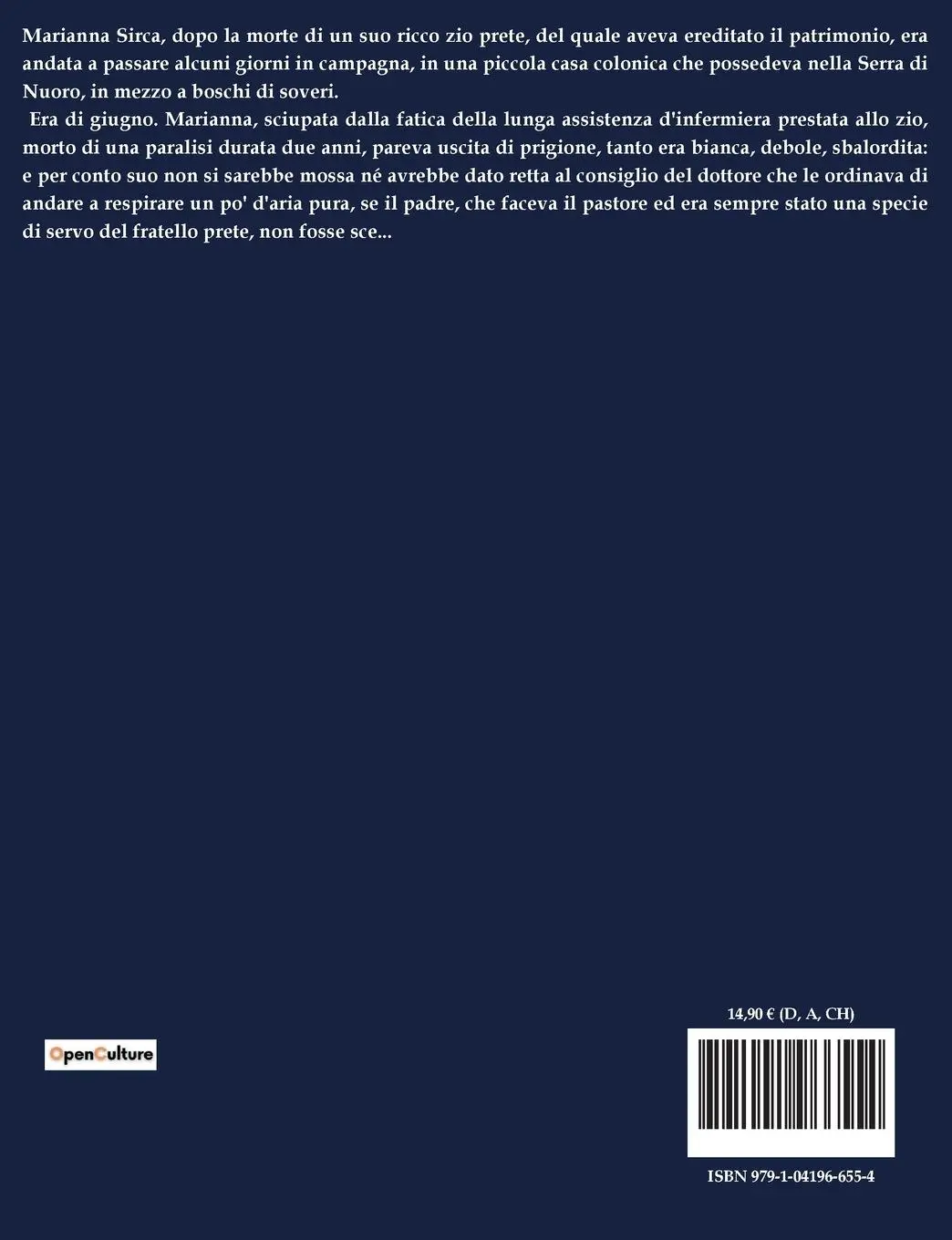 Rückseite: 9791041966554 | Marianna Sirca | Grazia Deledda | Taschenbuch | Italienisch | 2023