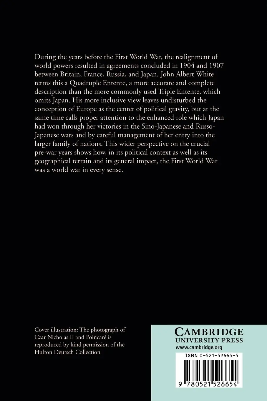 Rückseite: 9780521526654 | Transition to Global Rivalry | John Albert White (u. a.) | Taschenbuch