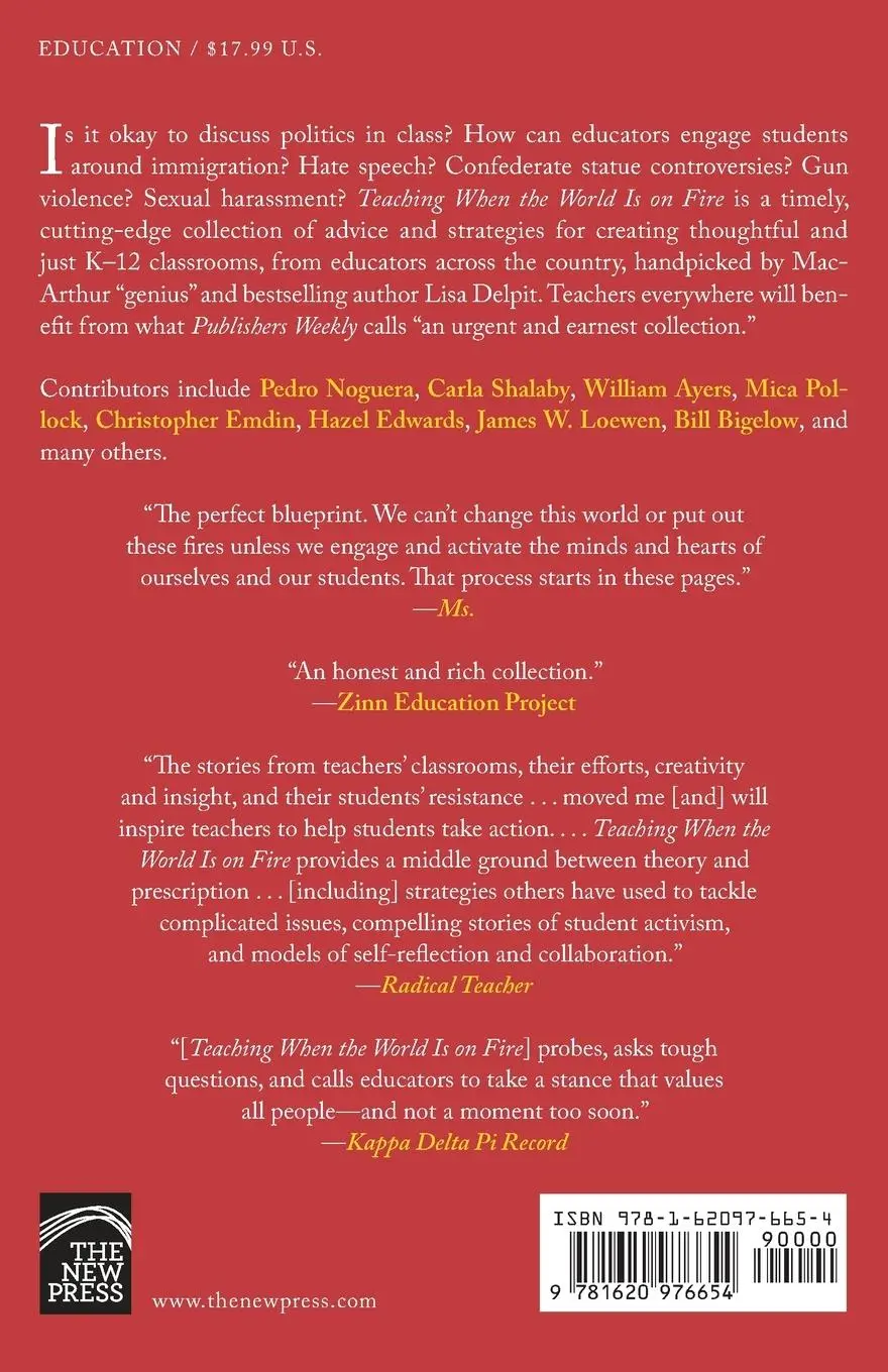 Rückseite: 9781620976654 | Teaching When the World Is on Fire | Lisa Delpit | Taschenbuch | 2021