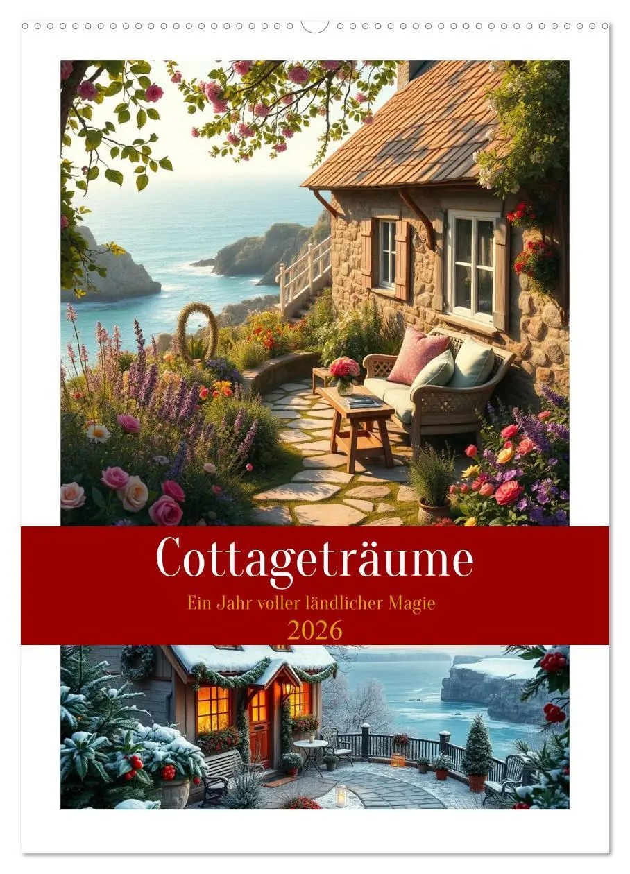 Cover: 9783457806654 | Cottageträume - Ein Jahr voller ländlicher Magie (Wandkalender 2026...
