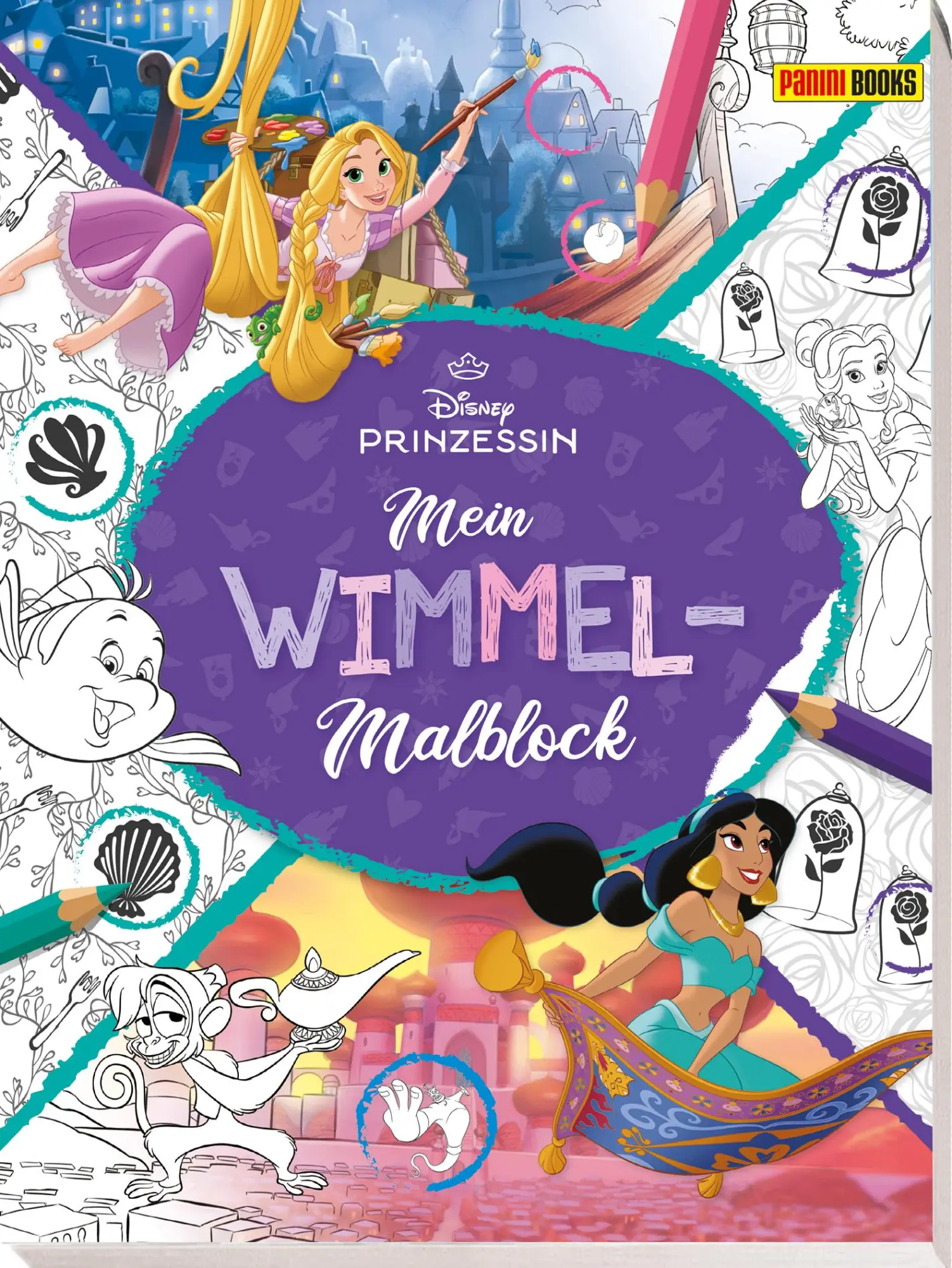 Cover: 9783833246654 | Disney Prinzessin: Mein Wimmel-Malblock | Malblock mit Perforation