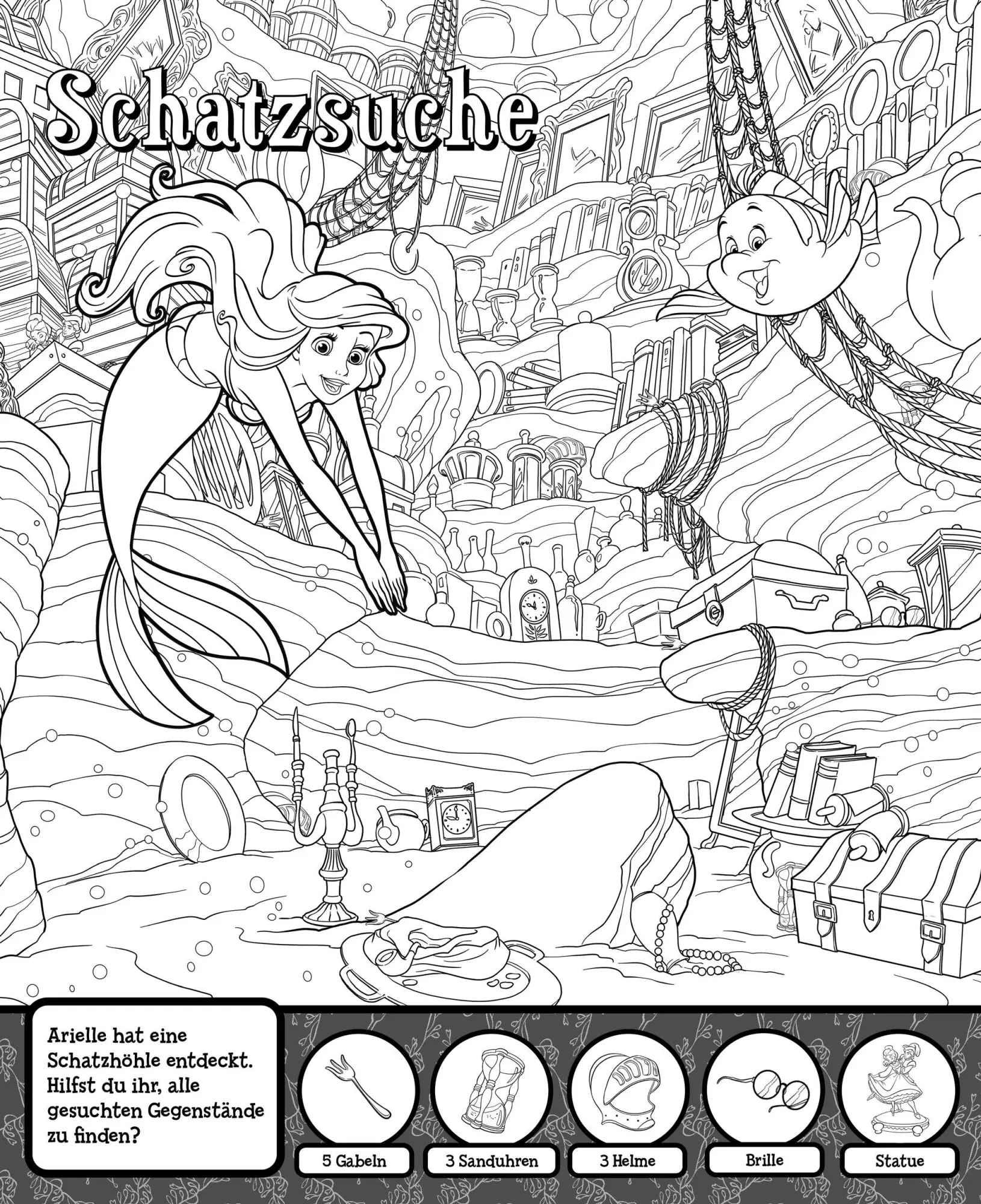 Bild: 9783833246654 | Disney Prinzessin: Mein Wimmel-Malblock | Malblock mit Perforation