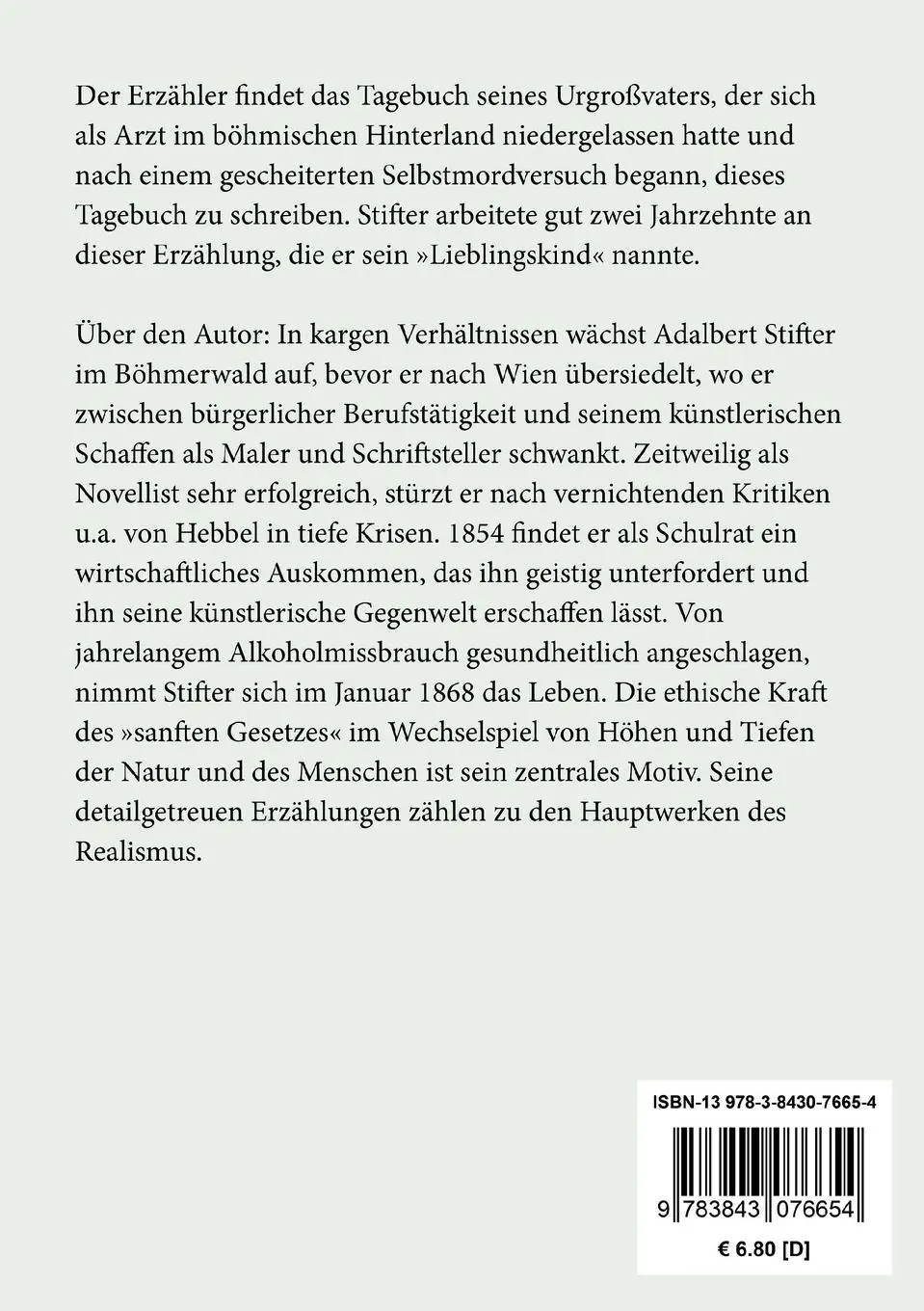 Rückseite: 9783843076654 | Die Mappe meines Urgroßvaters | Adalbert Stifter | Taschenbuch | 2016