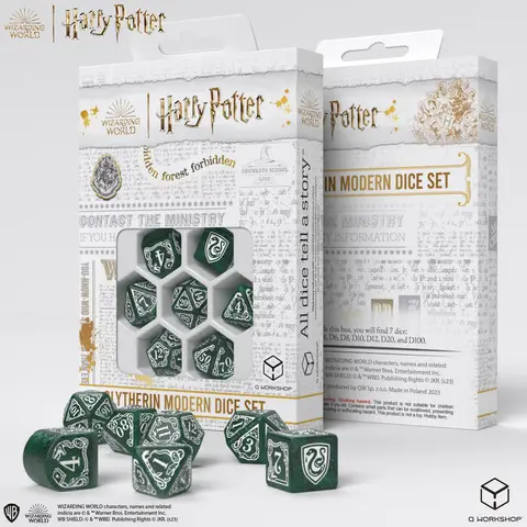 Cover: 5907699496754 | Harry Potter. Slytherin Modern Dice Set - Green | Q-Workshop